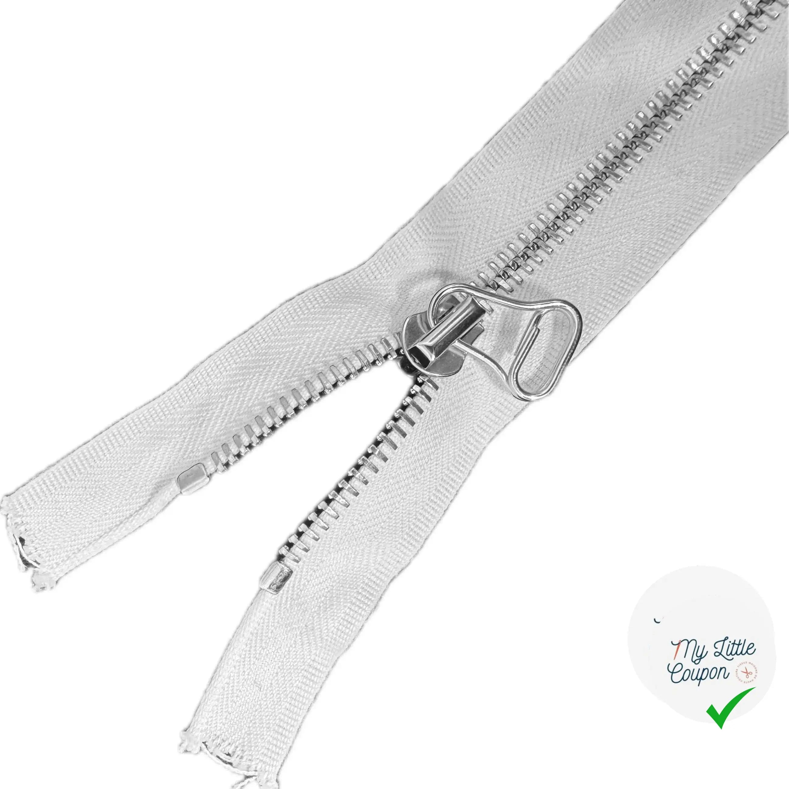 FERMETURE RIRI METAL NON SÉPARABLE 14CM M6 BLANCHE - My Little Coupon