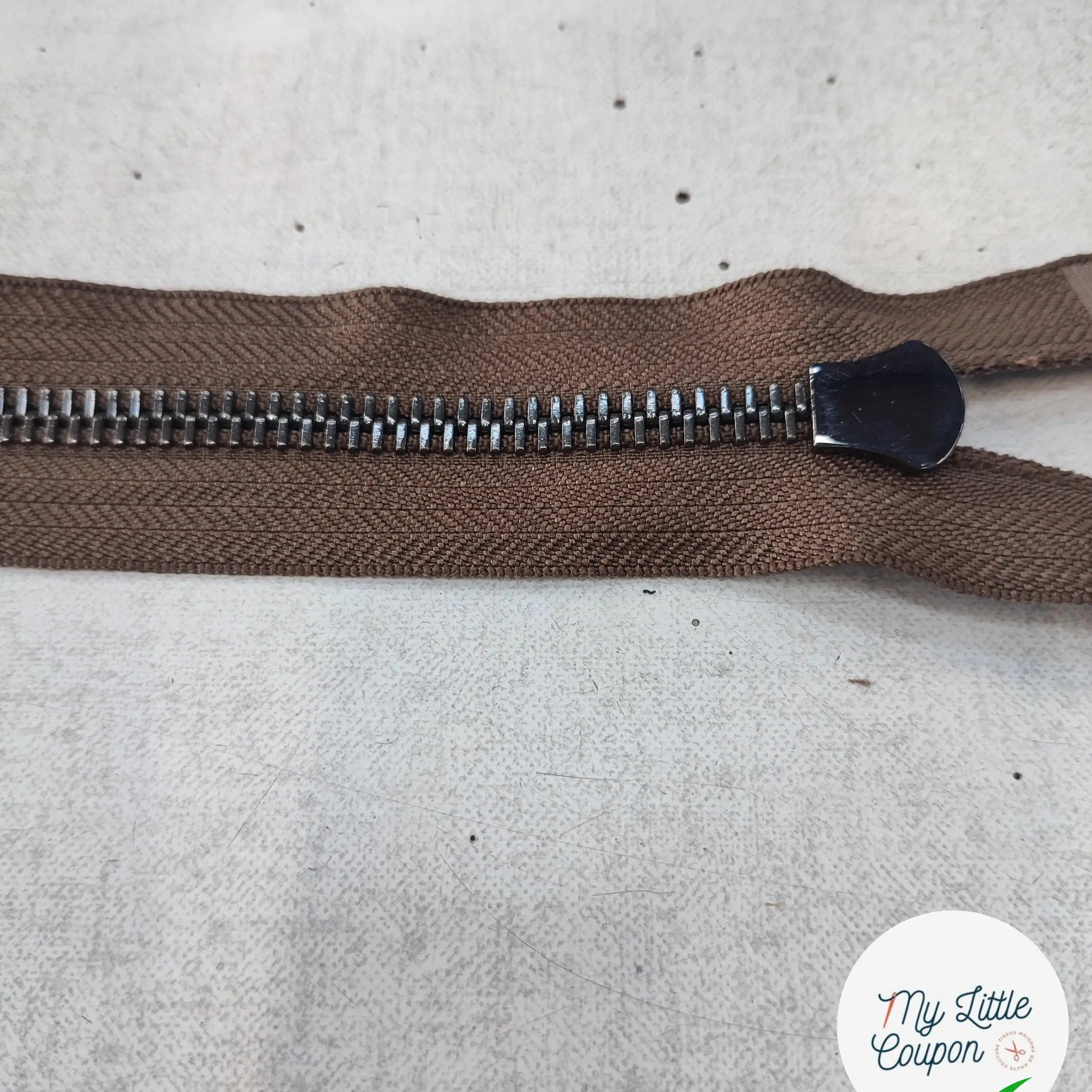 FERMETURE RIRI METAL SÉPARABLE 60CM MARRON - My Little Coupon