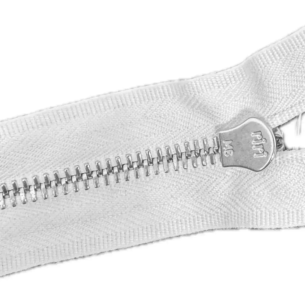 FERMETURE RIRI METAL NON SÉPARABLE 44CM M6 BLANCHE - My Little Coupon