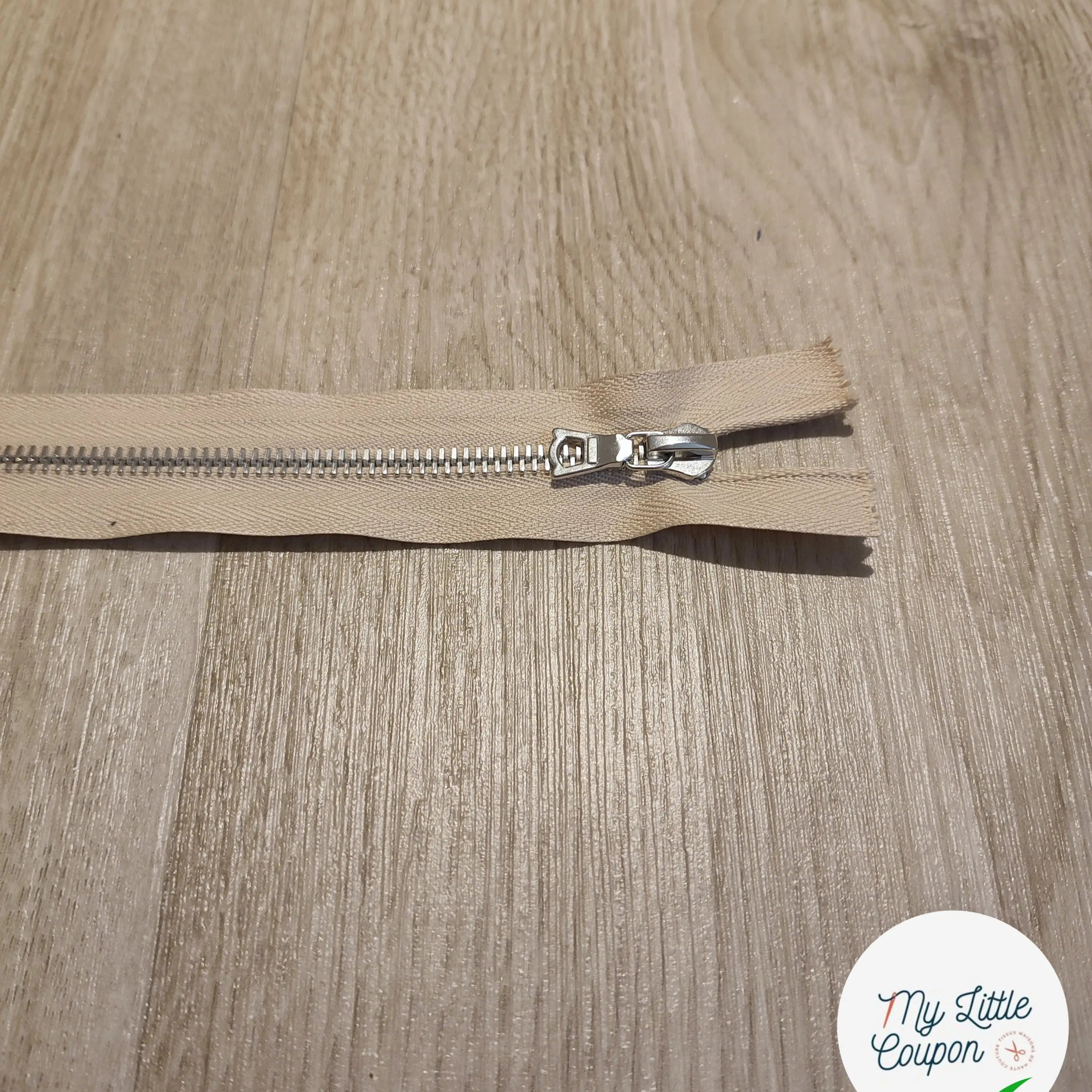 FERMETURE RIRI METAL NON SEPARABLE 15CM BEIGE ROSÉ M6 - My Little Coupon