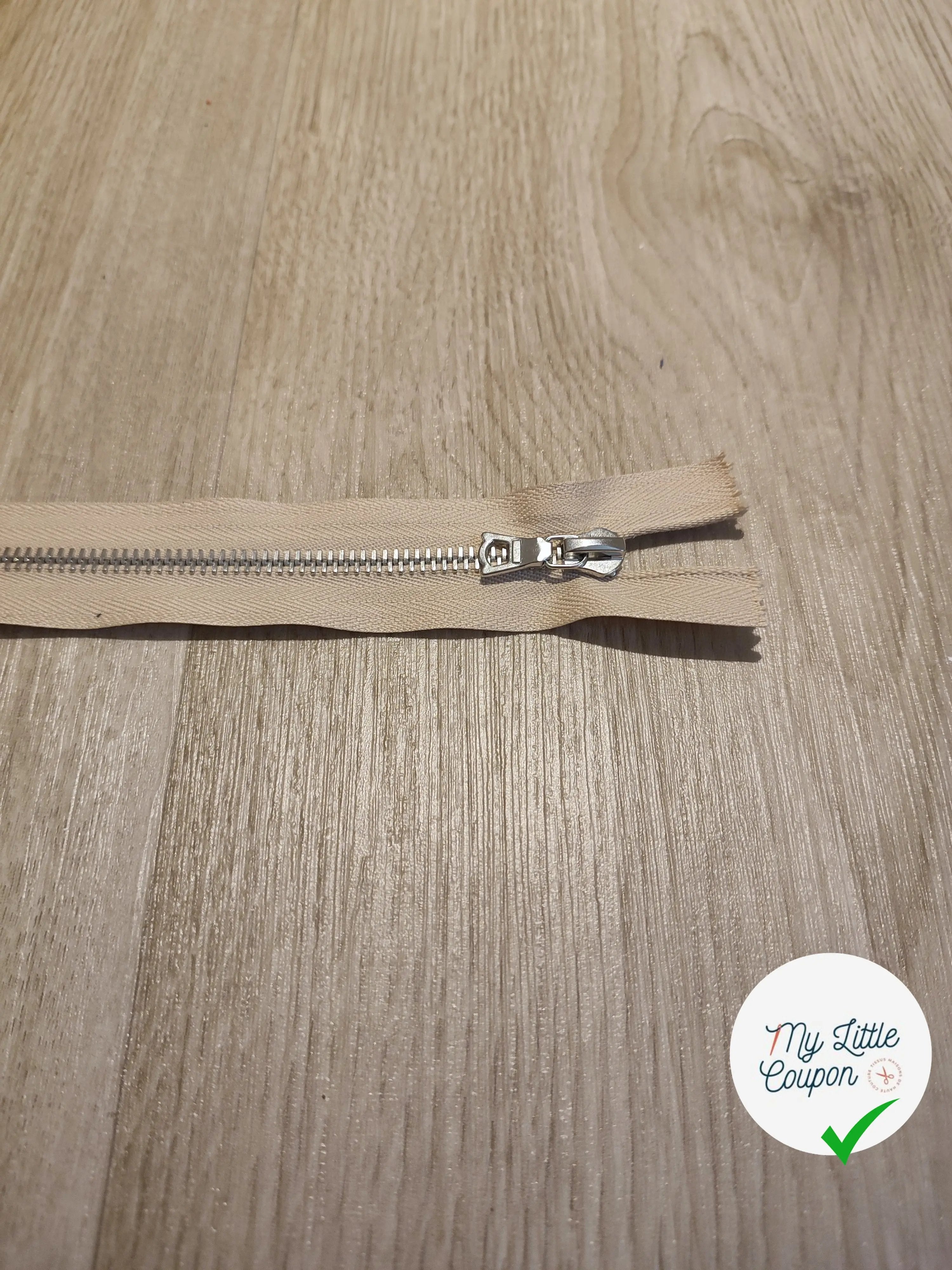 FERMETURE RIRI METAL NON SEPARABLE 15CM BEIGE ROSÉ M6 - My Little Coupon