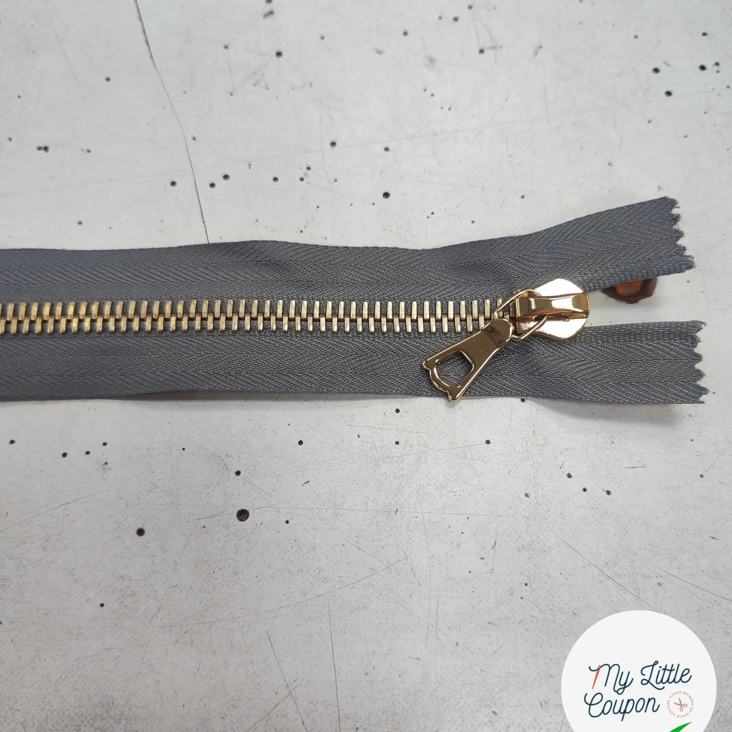 FERMETURE RIRI METAL SÉPARABLE 60CM GRIS - My Little Coupon