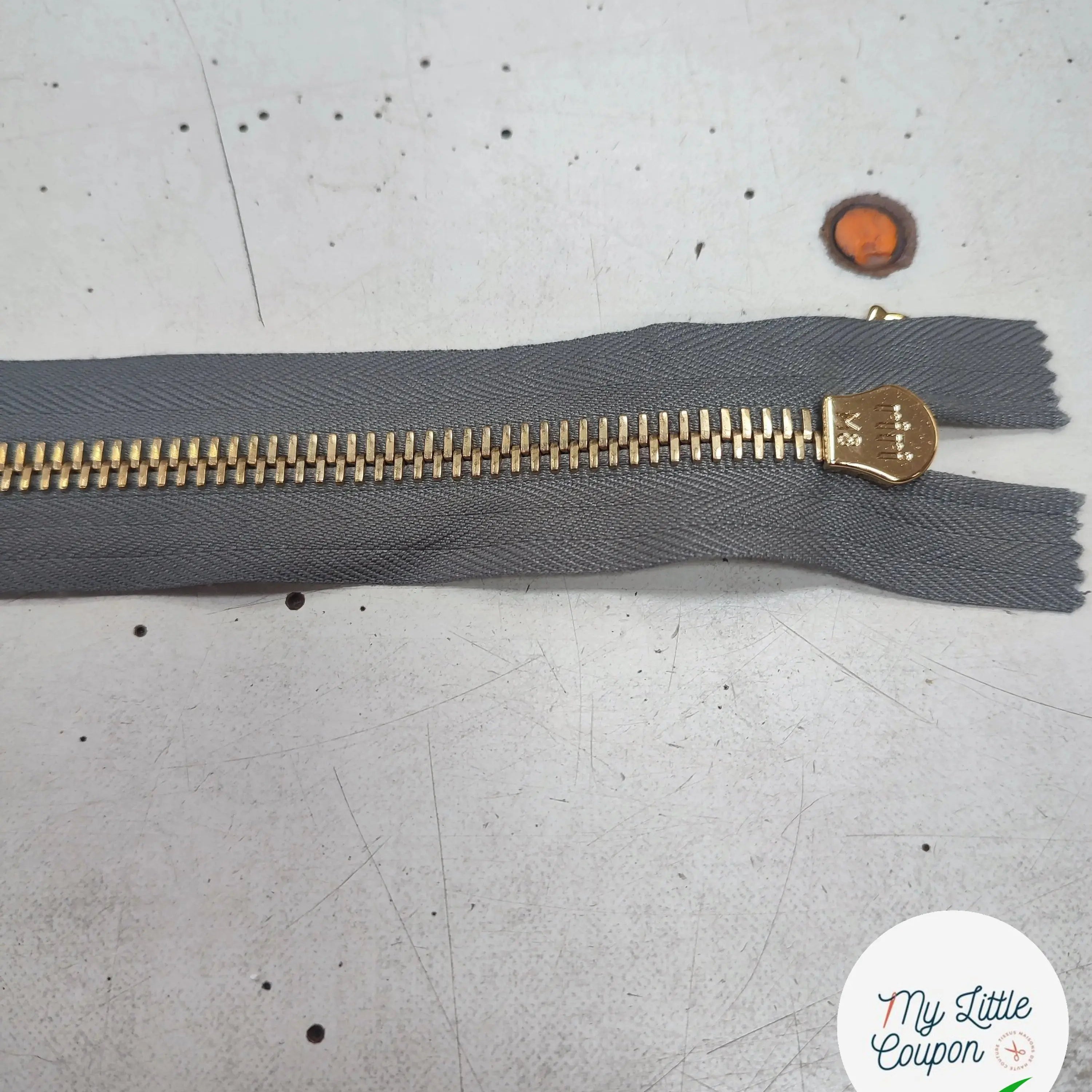 FERMETURE RIRI METAL SÉPARABLE 60CM GRIS - My Little Coupon