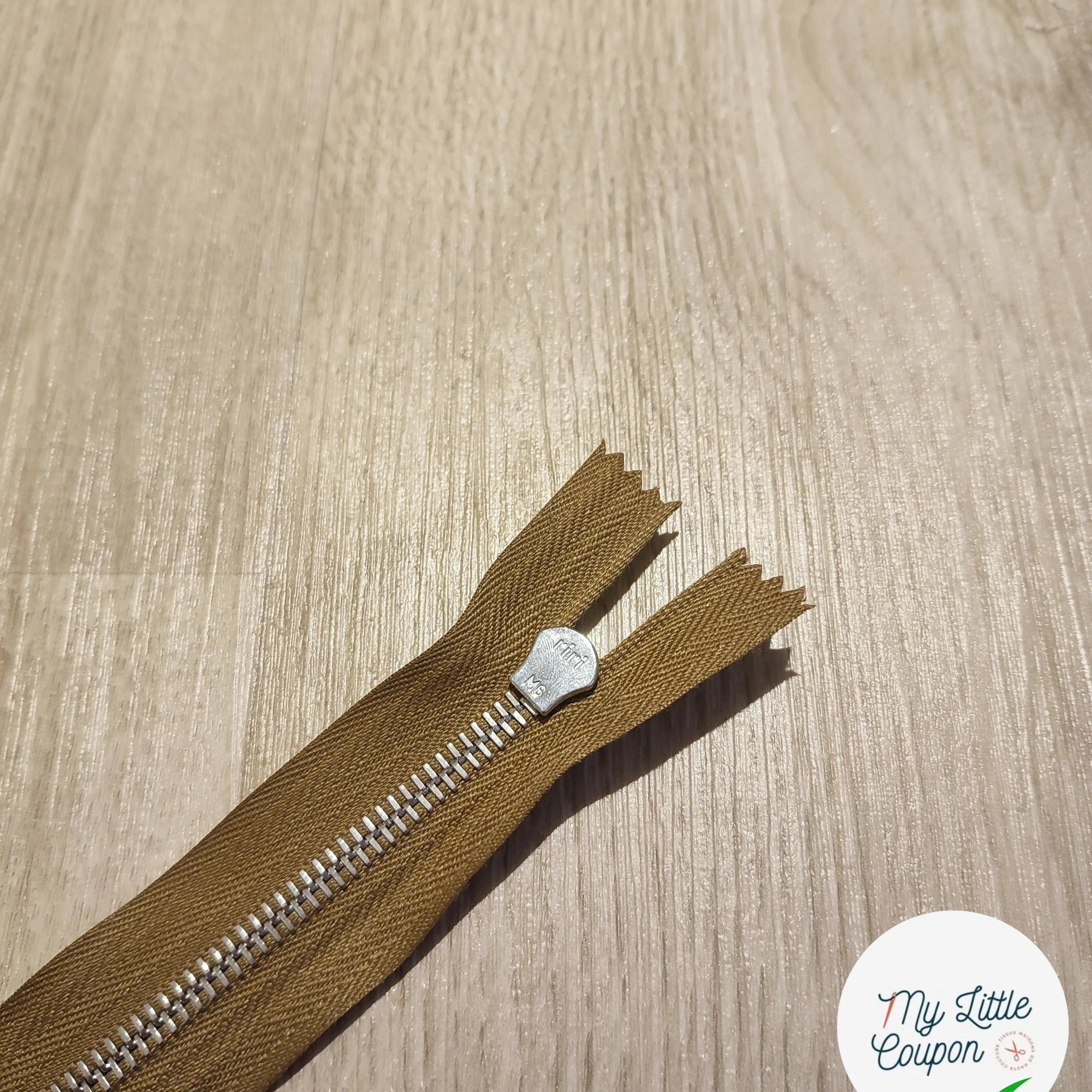 FERMETURE RIRI METAL NON SEPARABLE 15CM MARRON CLAIR M6 - My Little Coupon