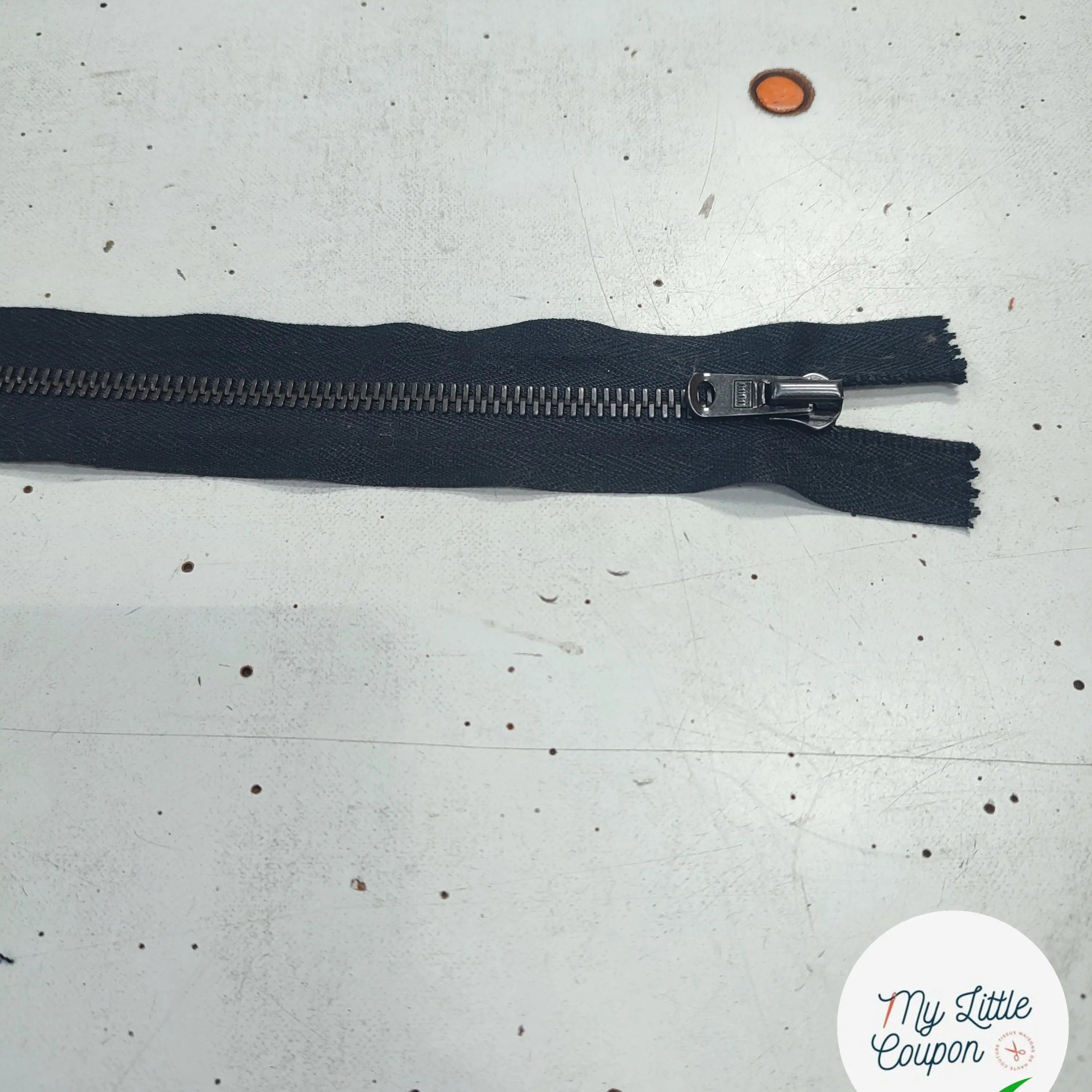 FERMETURE RIRI METAL NON SÉPARABLE 16CM NOIR M6 - My Little Coupon