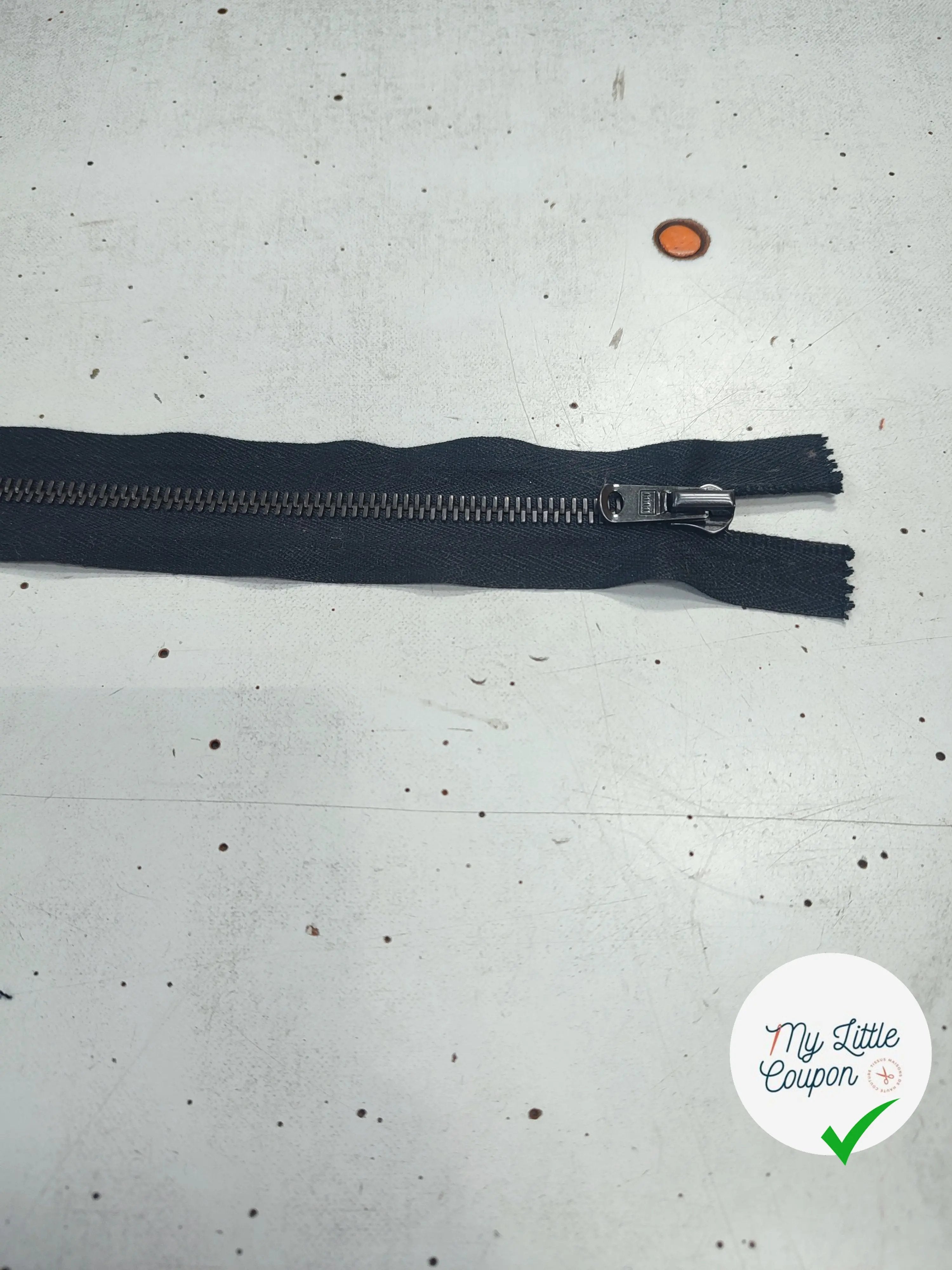 FERMETURE RIRI METAL NON SÉPARABLE 16CM NOIR M6 - My Little Coupon