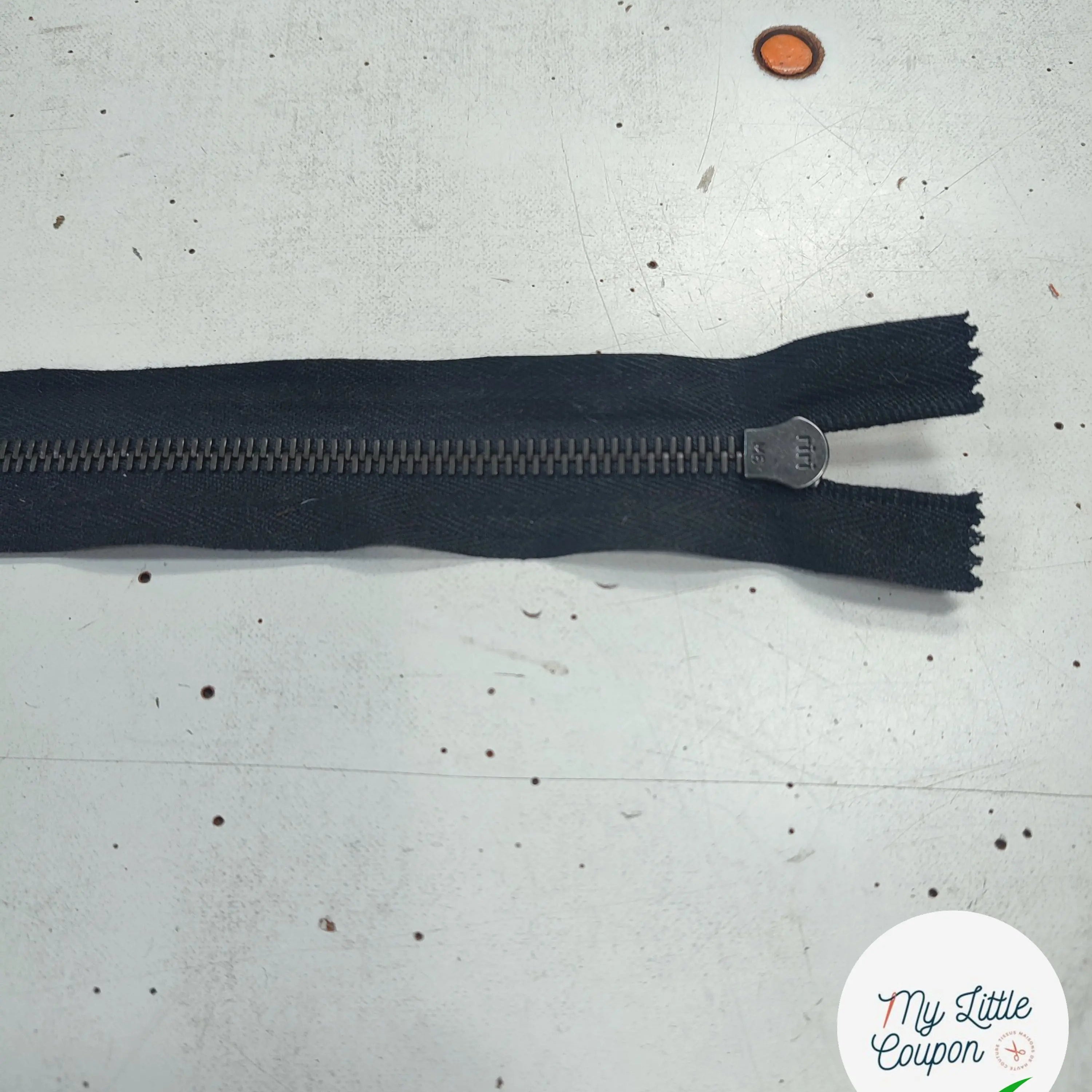 FERMETURE RIRI METAL NON SÉPARABLE 16CM NOIR M6 - My Little Coupon