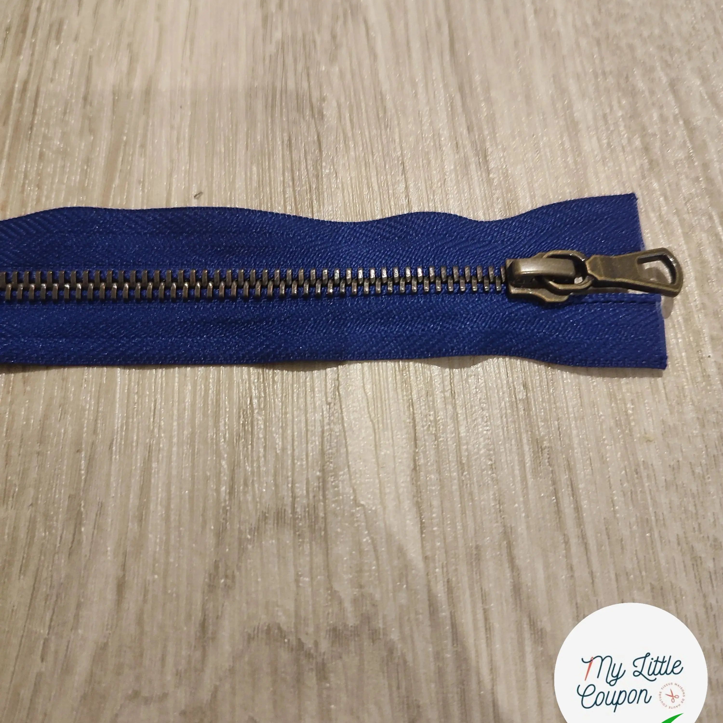 FERMETURE RIRI METAL SÉPARABLE 65CM BLEU FONCÉ - My Little Coupon