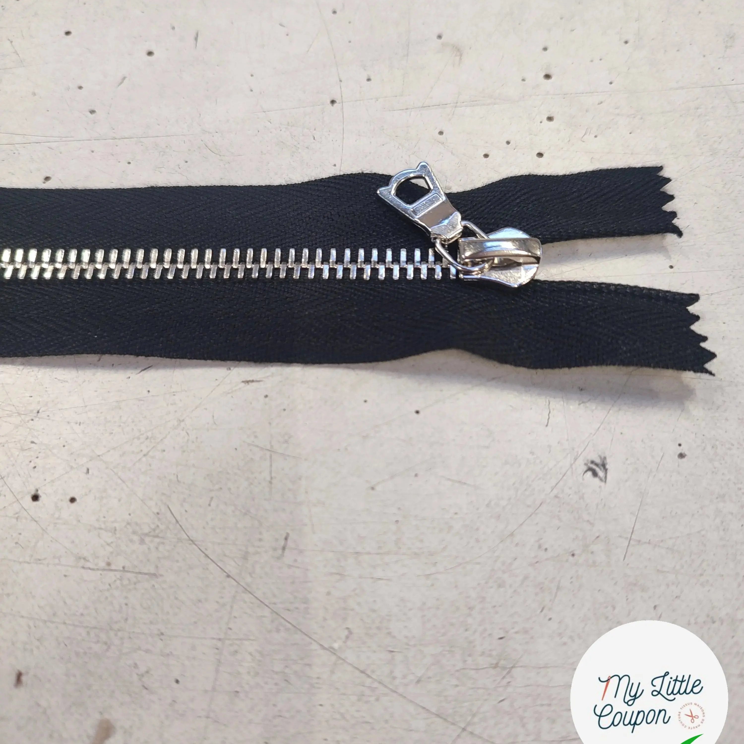 FERMETURE RIRI METAL NON SÉPARABLE 20CM VERT FONCÉ/NOIR M6 - My Little Coupon