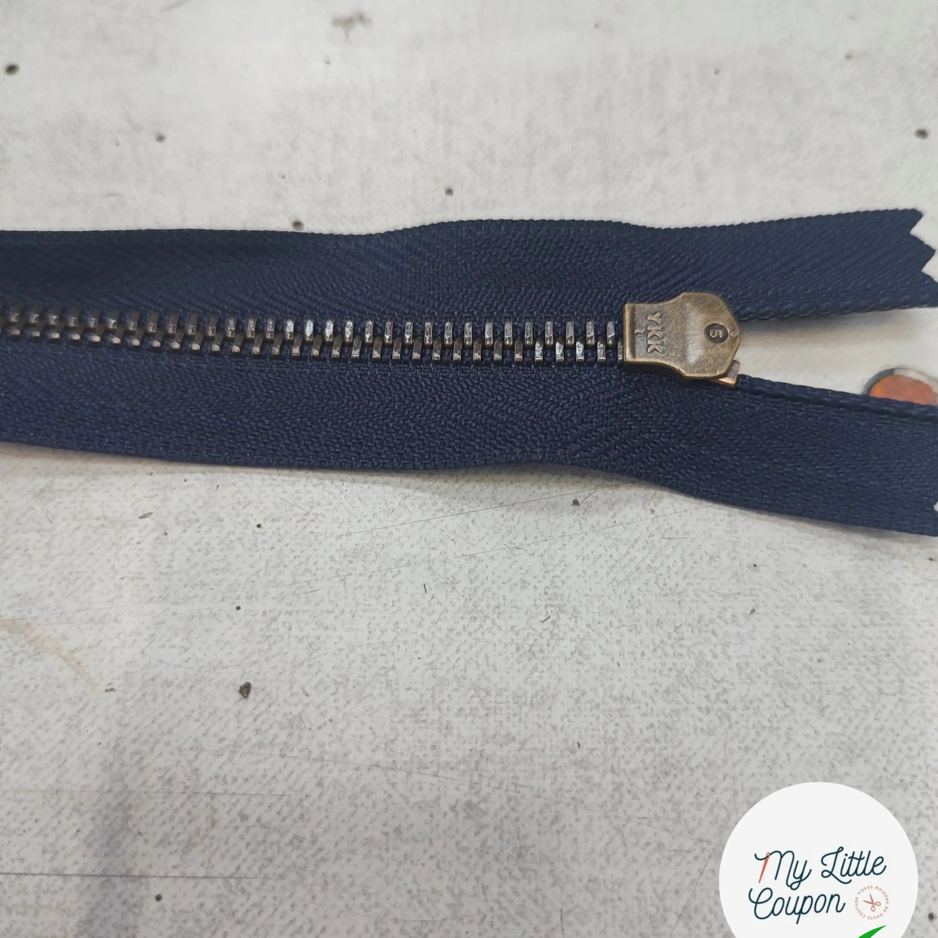 FERMETURE RIRI METAL NON SÉPARABLE 25CM BLEU NUIT - My Little Coupon