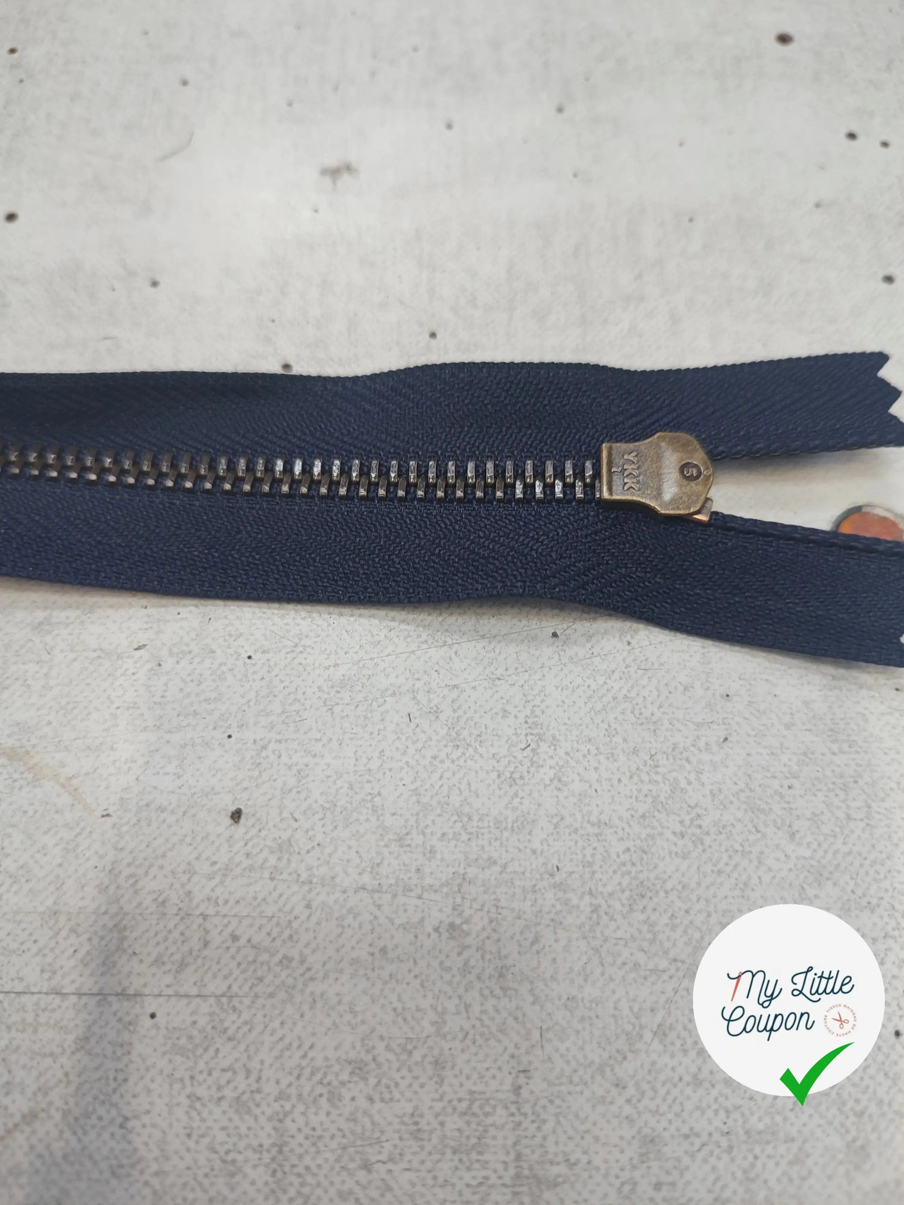 FERMETURE RIRI METAL NON SÉPARABLE 25CM BLEU NUIT - My Little Coupon