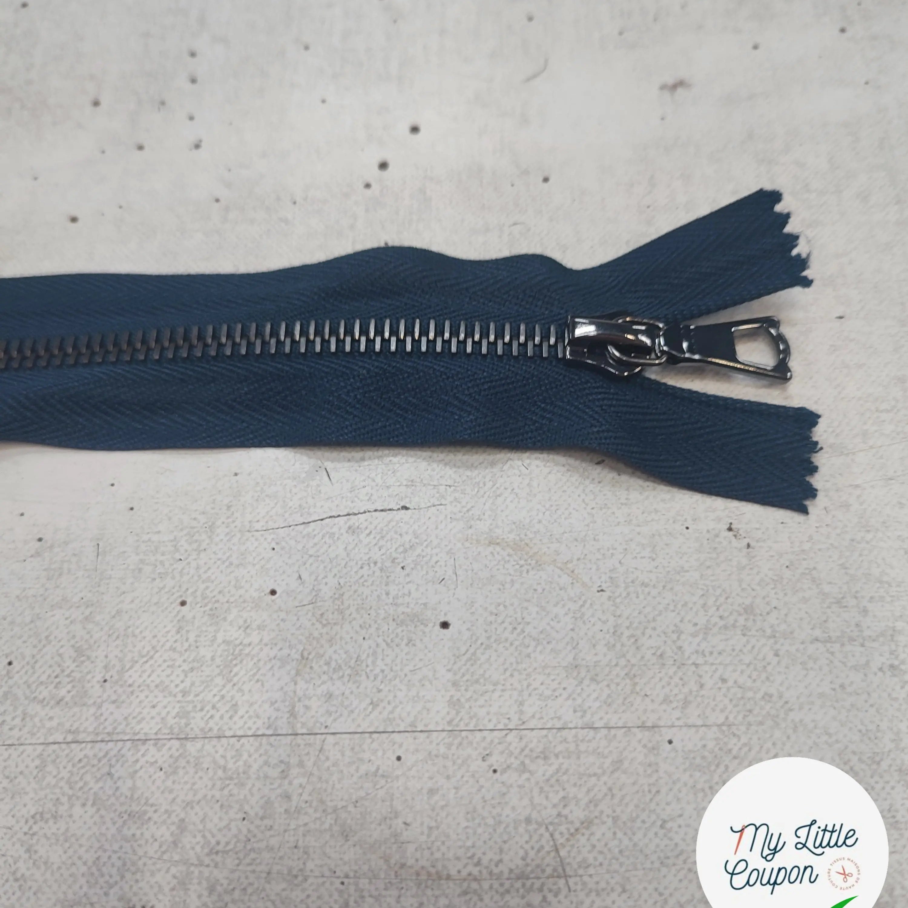 FERMETURE RIRI METAL SÉPARABLE 80CM BLEU NUIT M8 - My Little Coupon