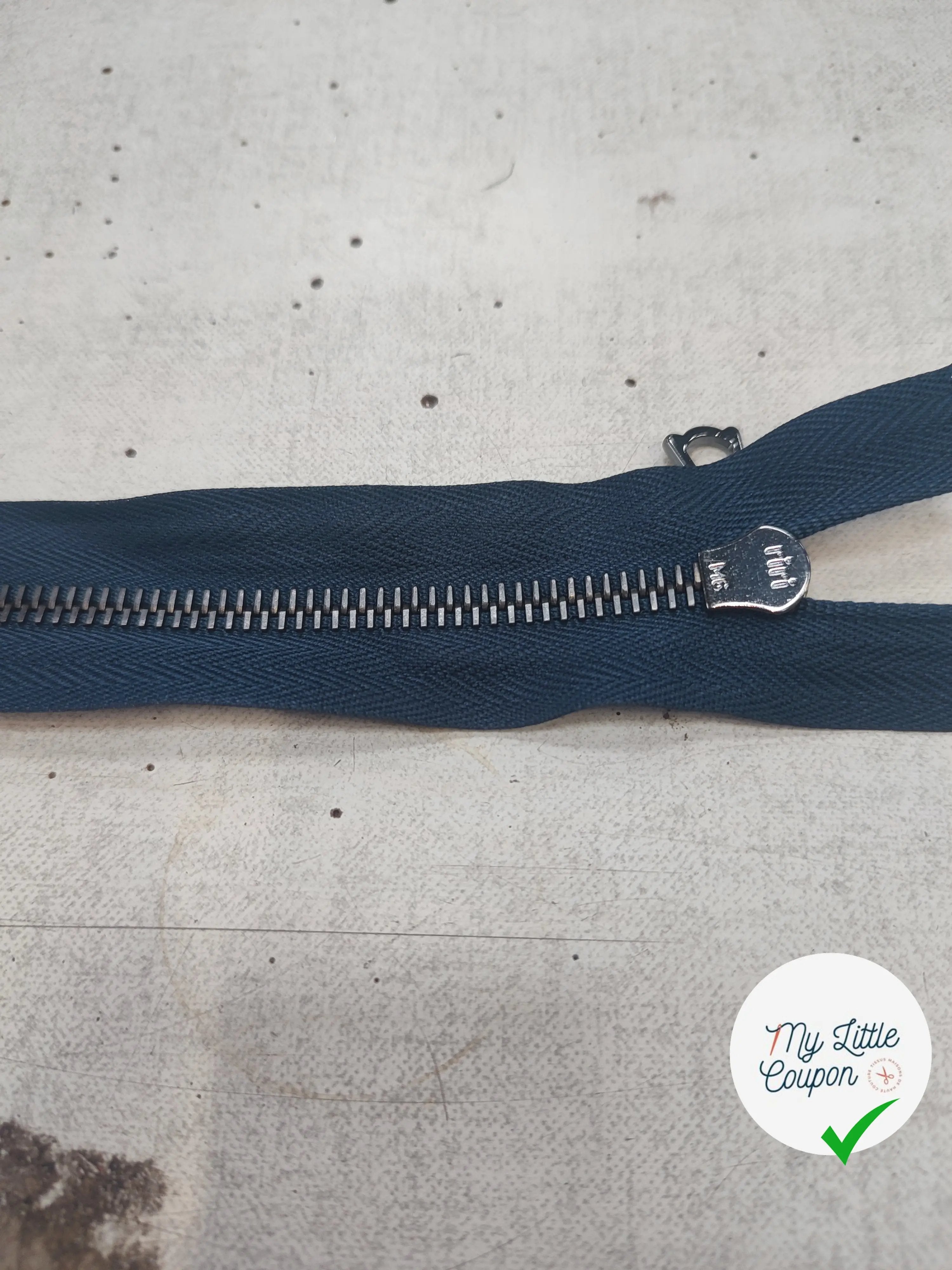 FERMETURE RIRI METAL SÉPARABLE 80CM BLEU NUIT M8 - My Little Coupon