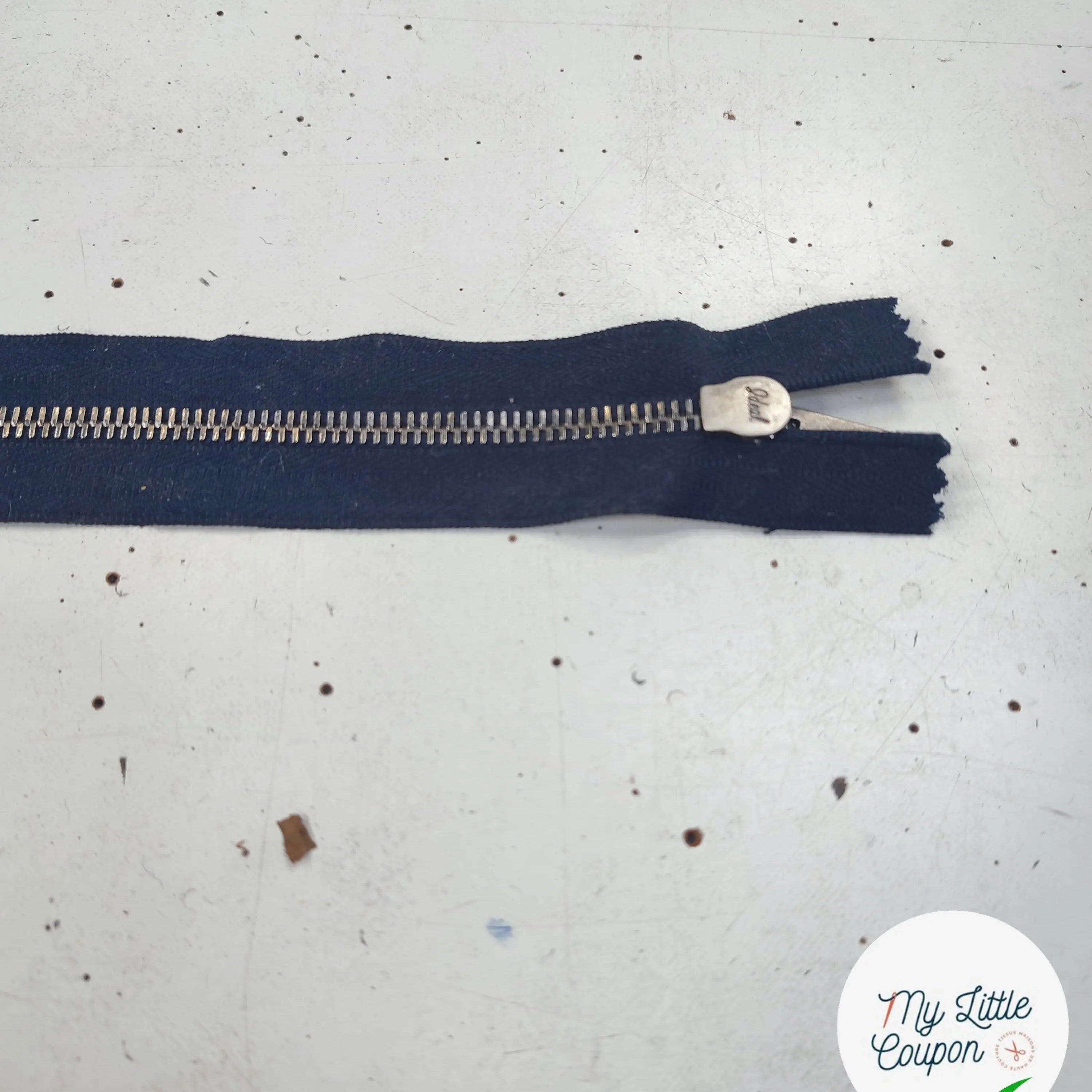 FERMETURE RIRI METAL NON SÉPARABLE 20CM BLEU NUIT - My Little Coupon