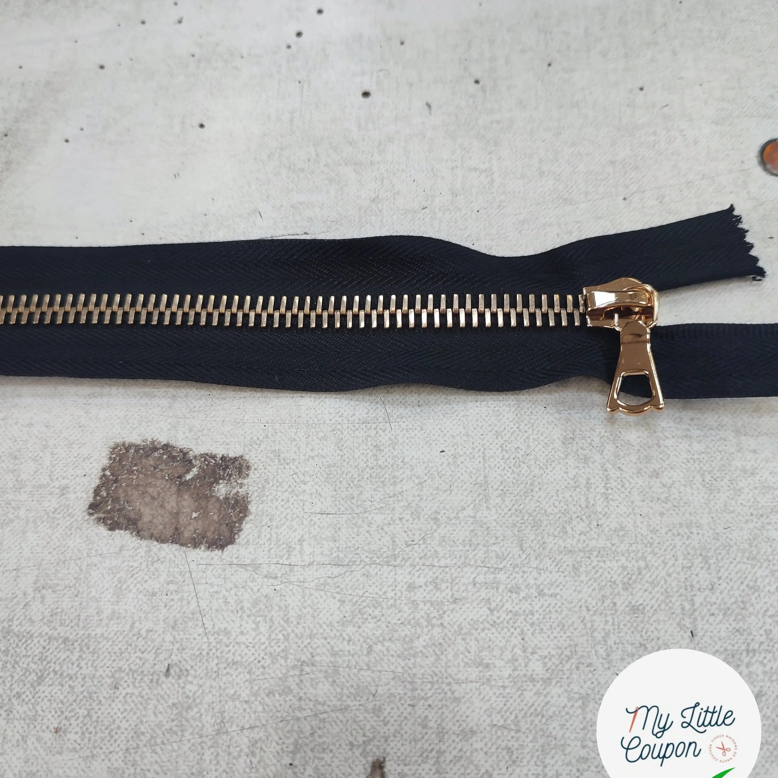 FERMETURE RIRI METAL NON SÉPARABLE 20CM NOIR M8 - My Little Coupon