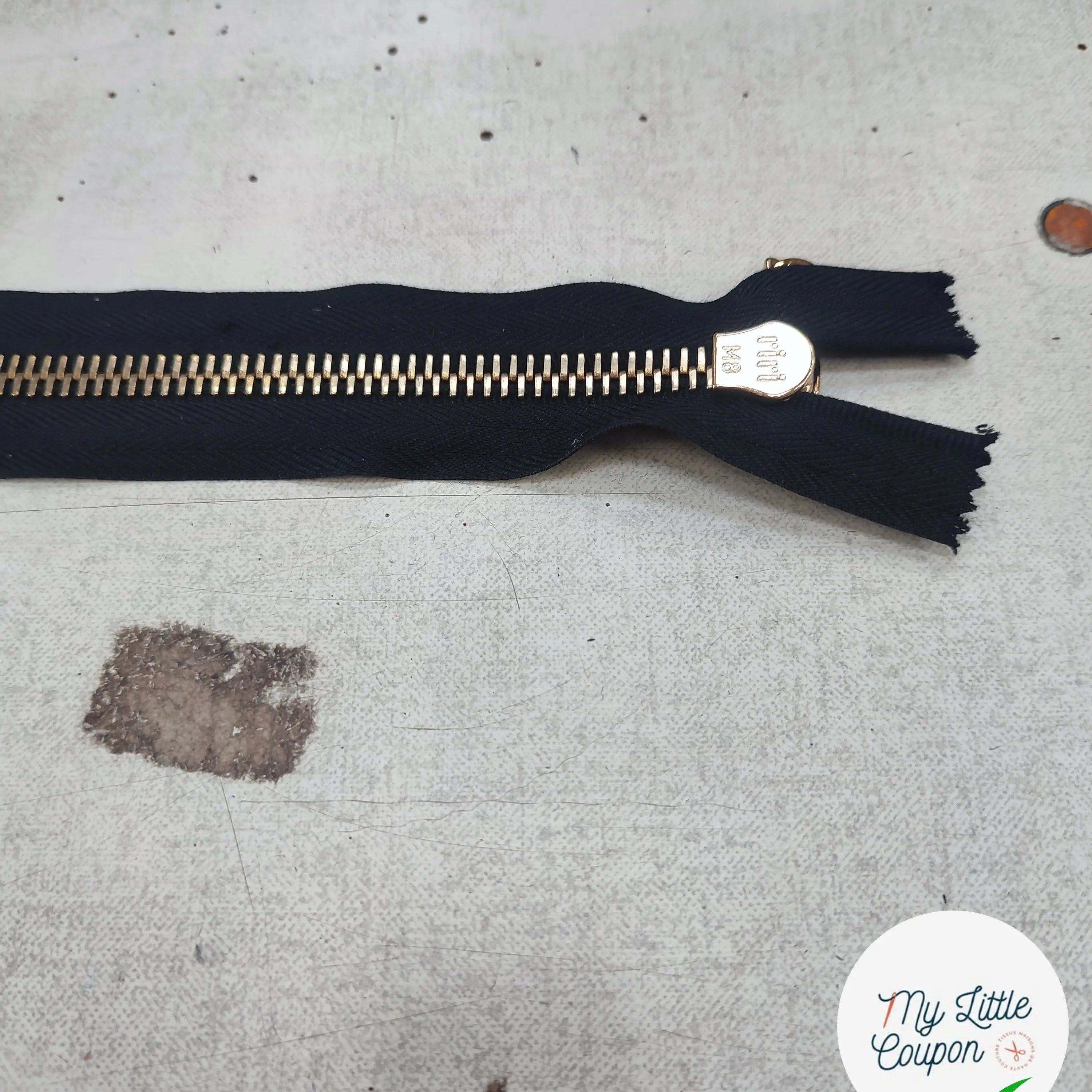 FERMETURE RIRI METAL NON SÉPARABLE 20CM NOIR M8 - My Little Coupon