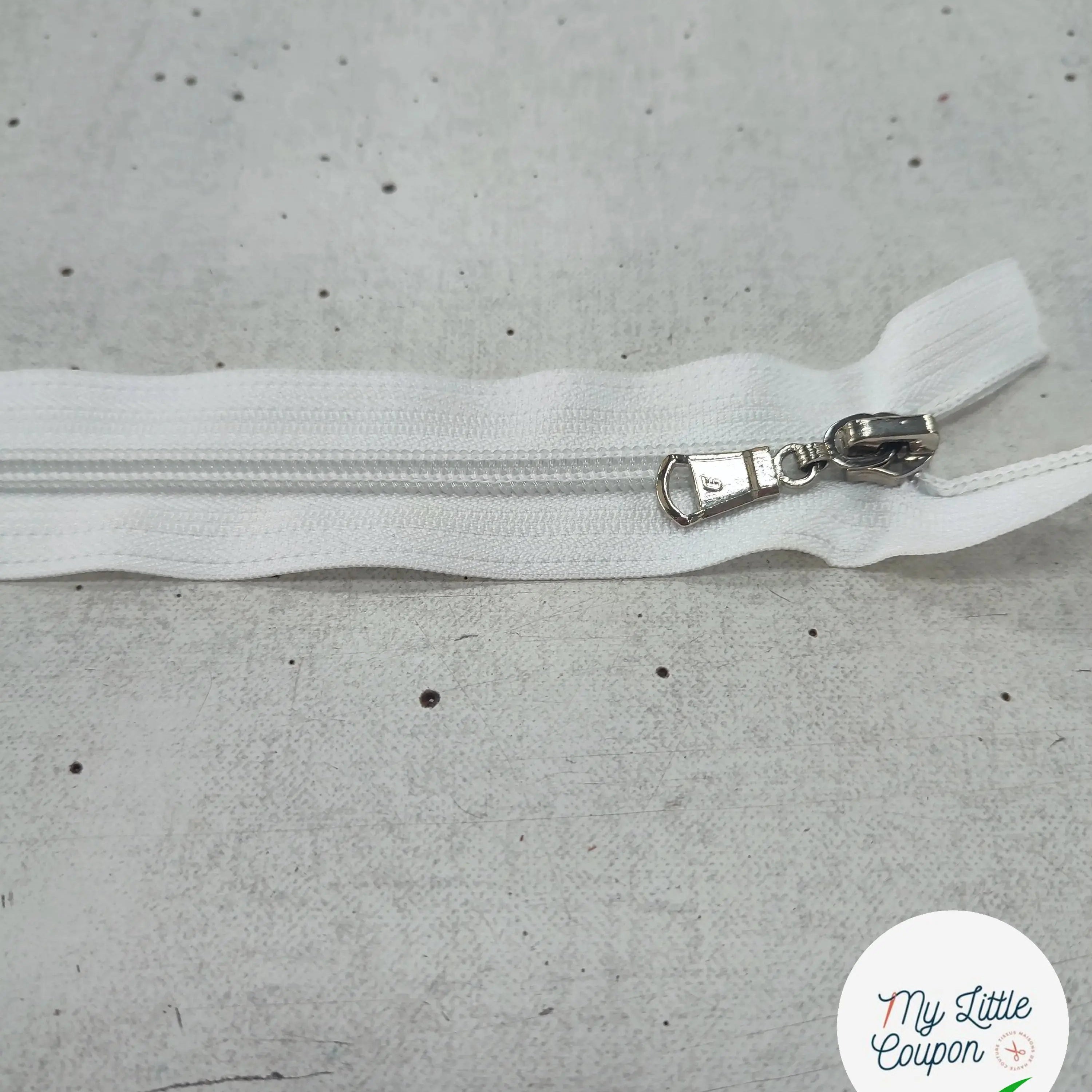 FERMETURE RIRI METAL SÉPARABLE 40CM BLANC - My Little Coupon