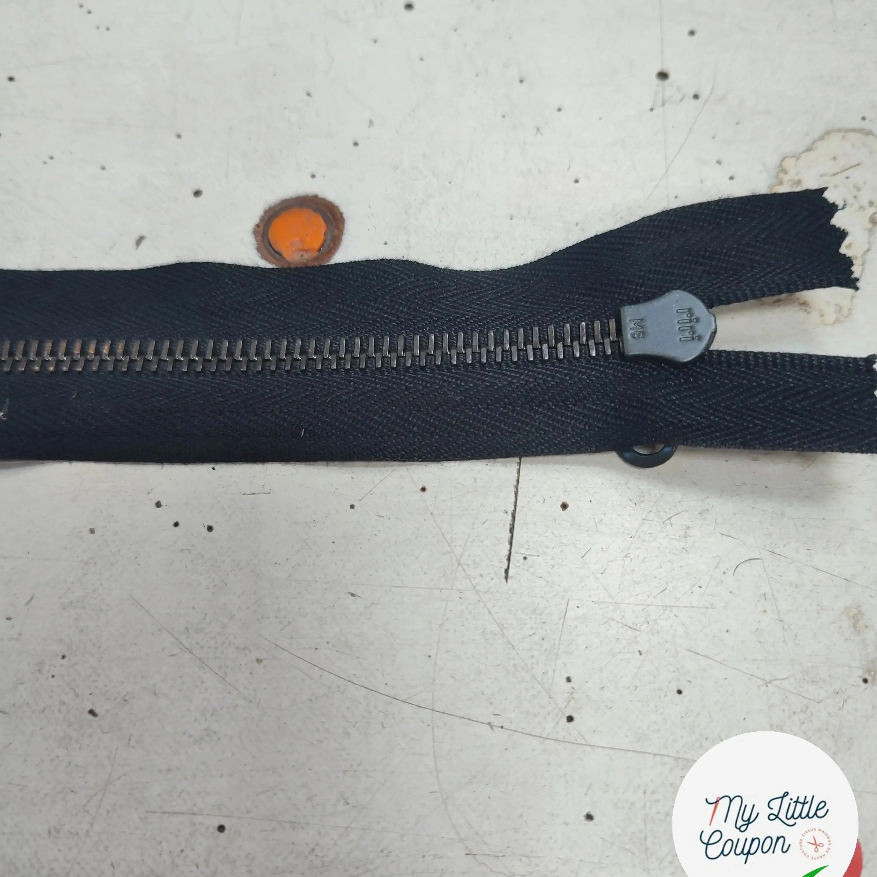 FERMETURE RIRI METAL NON SÉPARABLE 25CM NOIR - My Little Coupon