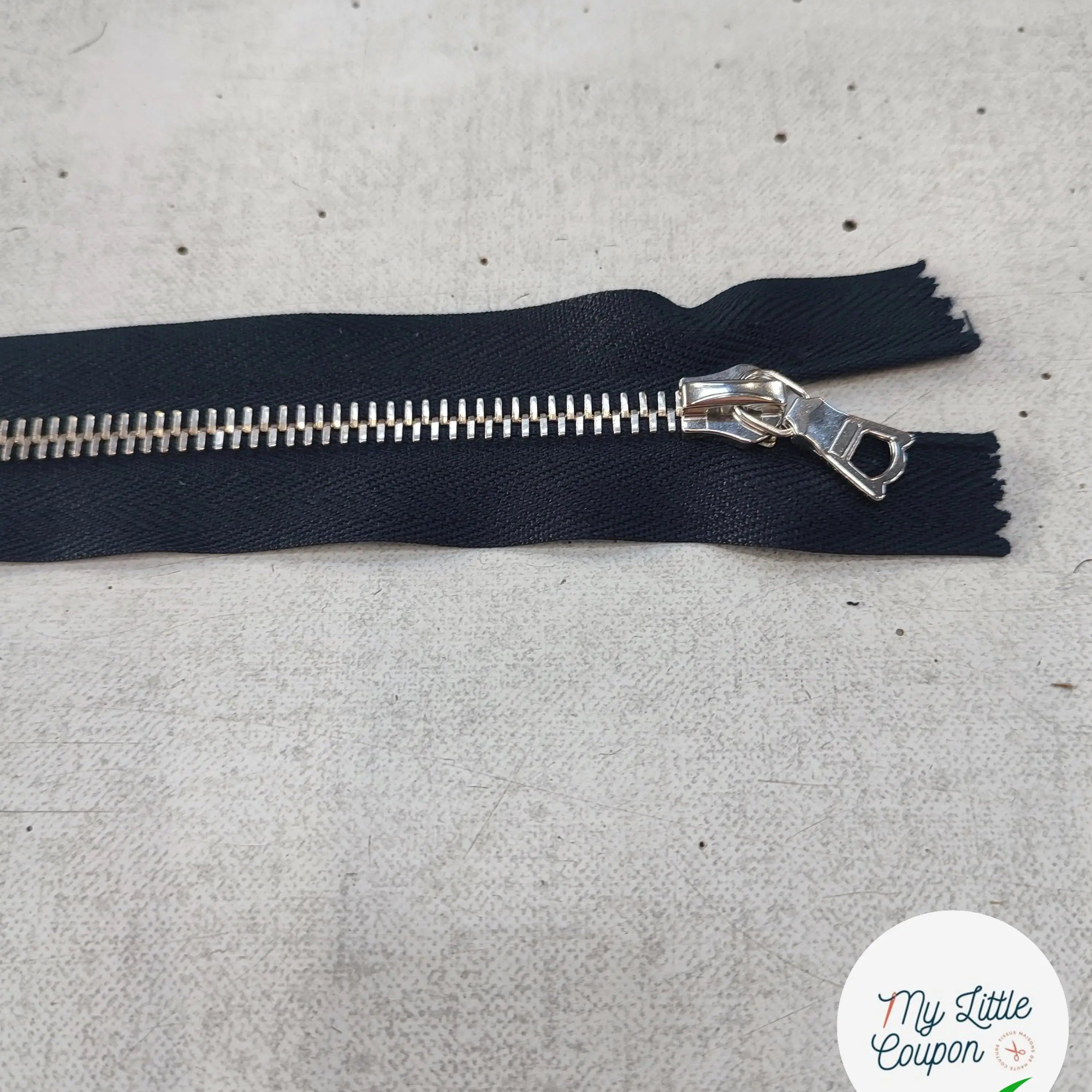 FERMETURE RIRI METAL NON SÉPARABLE 13CM NOIR - My Little Coupon