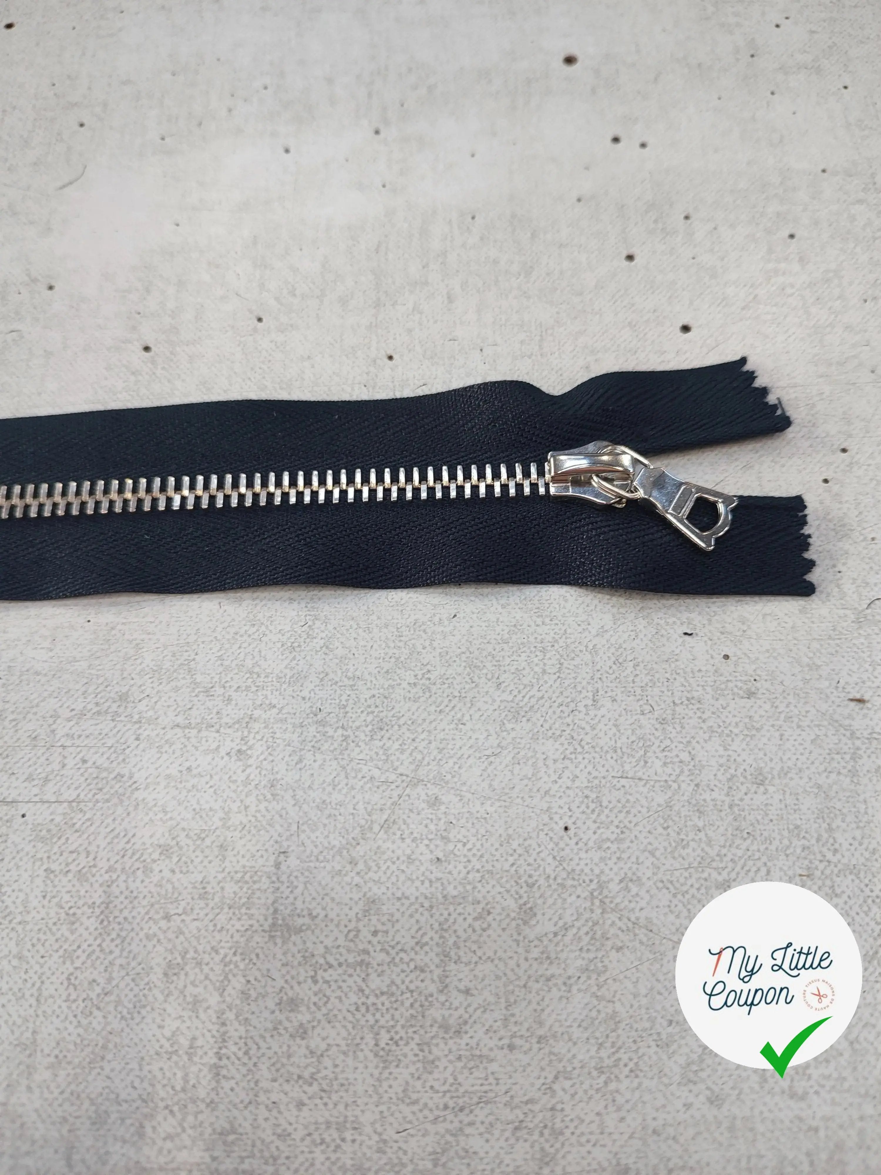 FERMETURE RIRI METAL NON SÉPARABLE 13CM NOIR - My Little Coupon