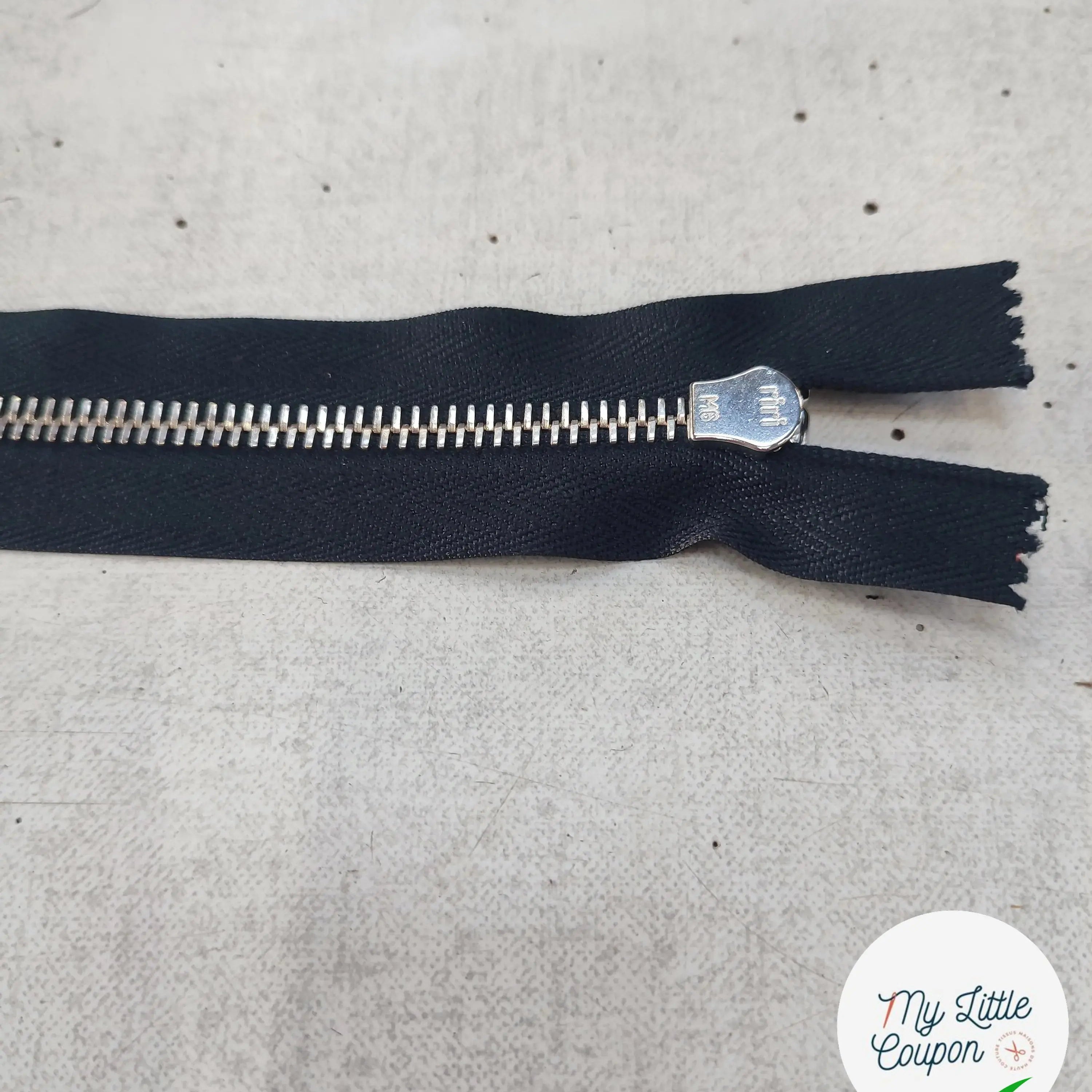 FERMETURE RIRI METAL NON SÉPARABLE 13CM NOIR - My Little Coupon