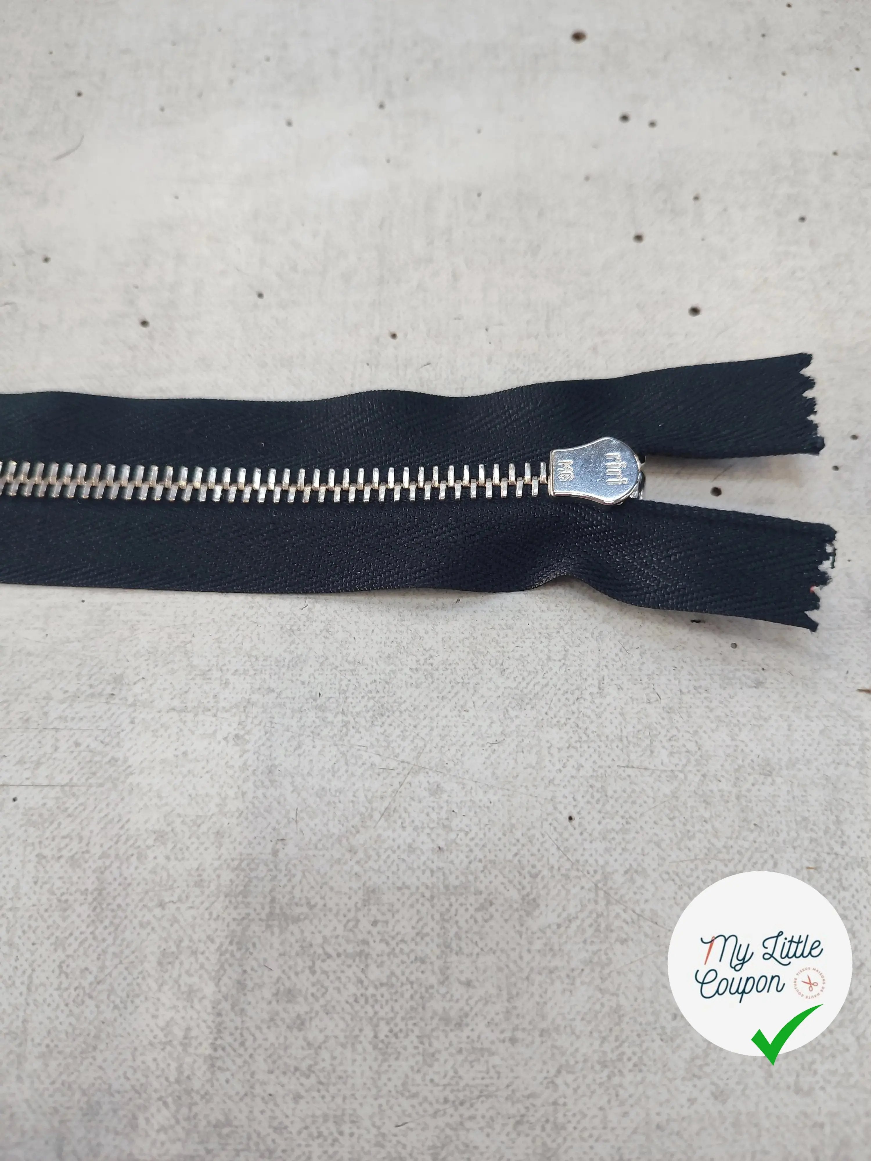 FERMETURE RIRI METAL NON SÉPARABLE 13CM NOIR - My Little Coupon