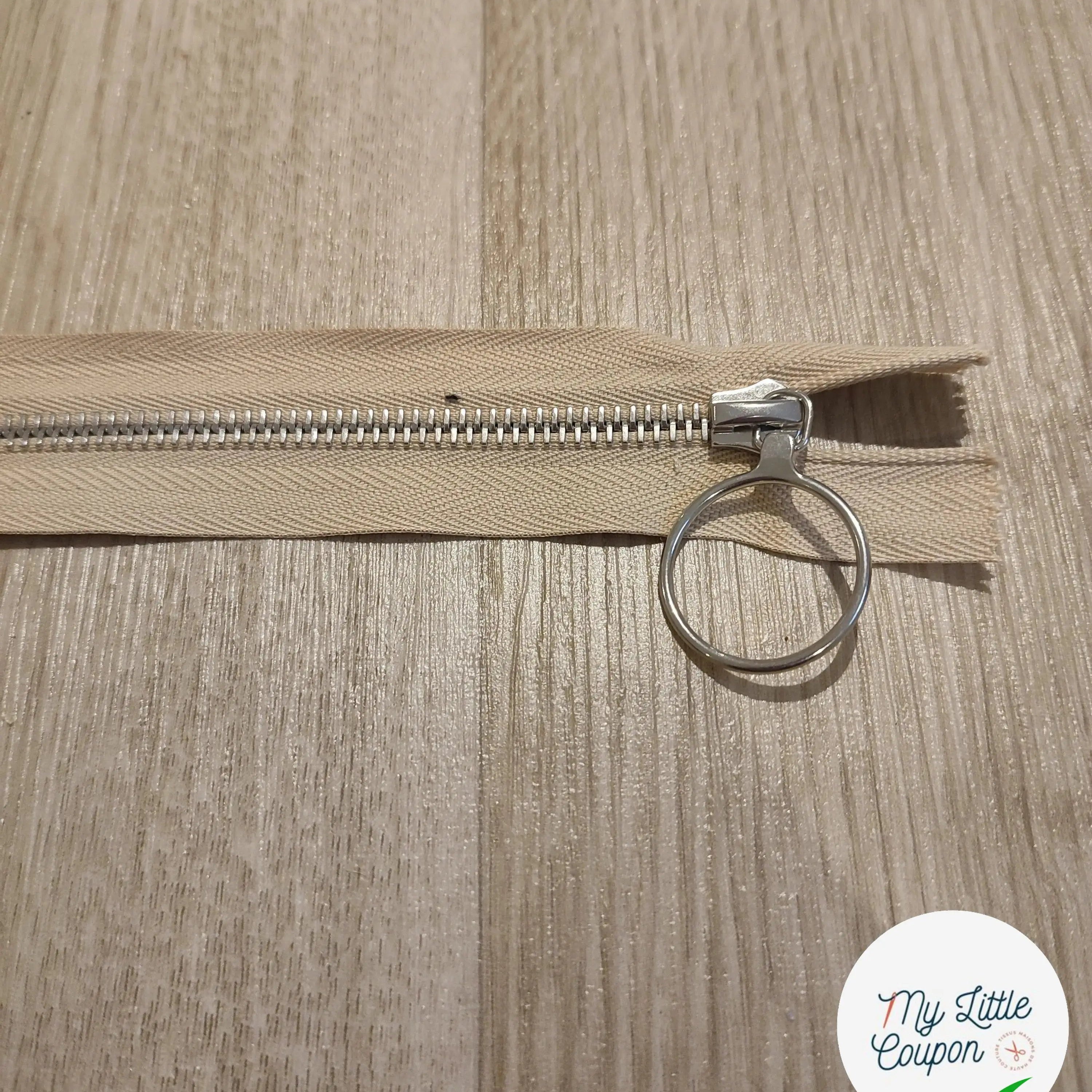 FERMETURE RIRI METAL NON SÉPARABLE 30CM BLEU CLAIR M6 - My Little Coupon