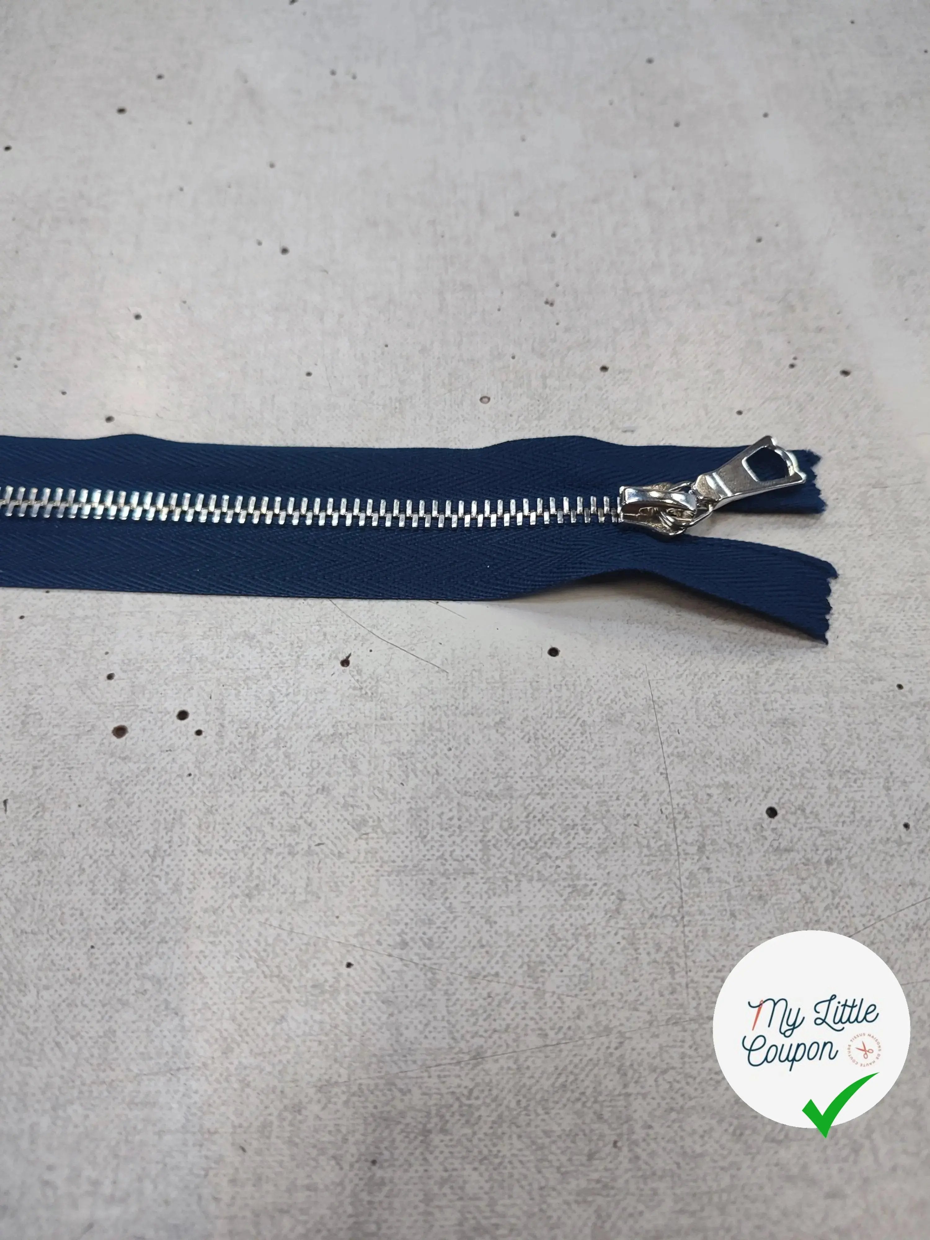 FERMETURE RIRI METAL NON SÉPARABLE 15CM BLEU NUIT M6 - My Little Coupon