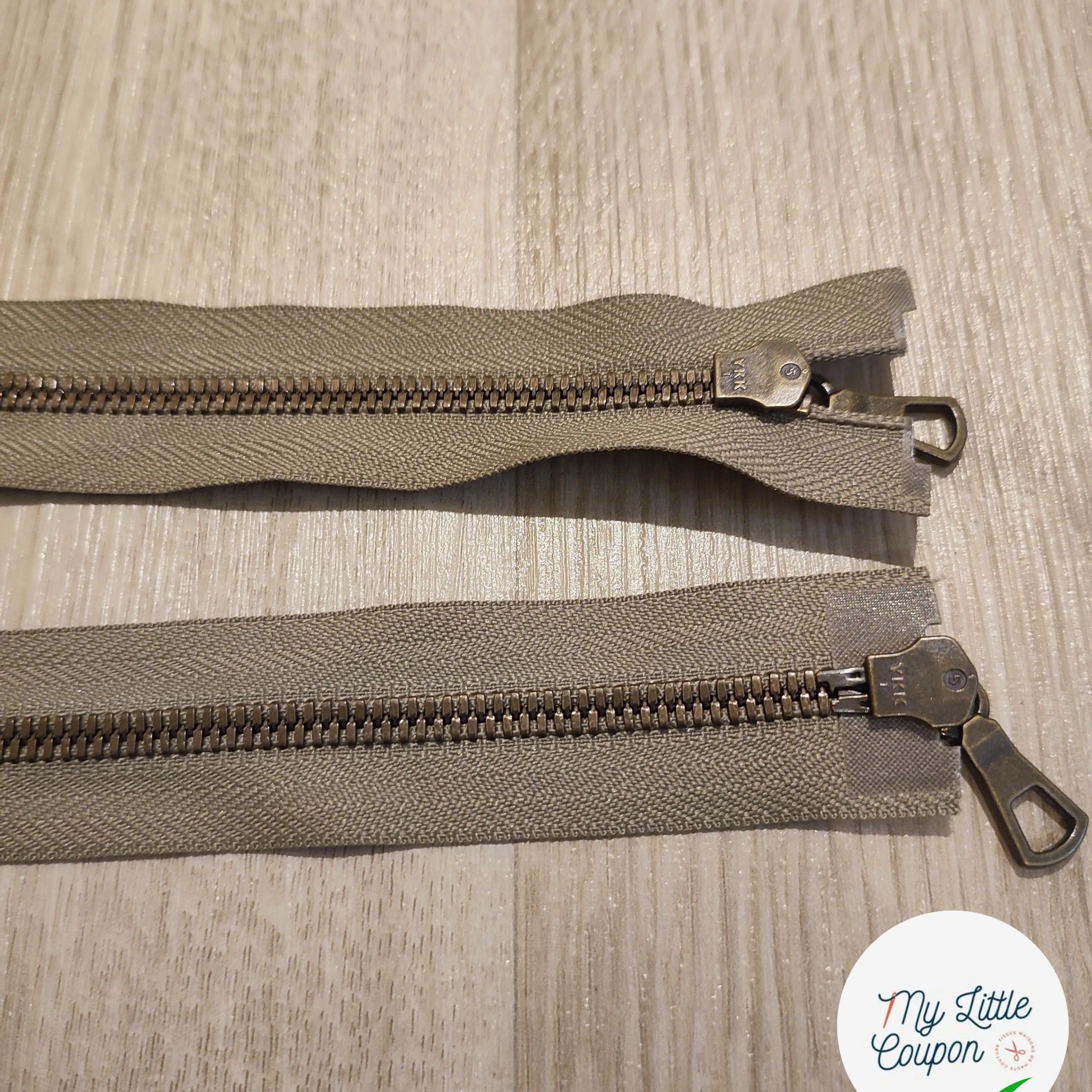 FERMETURE RIRI METAL NON SÉPARABLE 75CM VERT KAKI - My Little Coupon