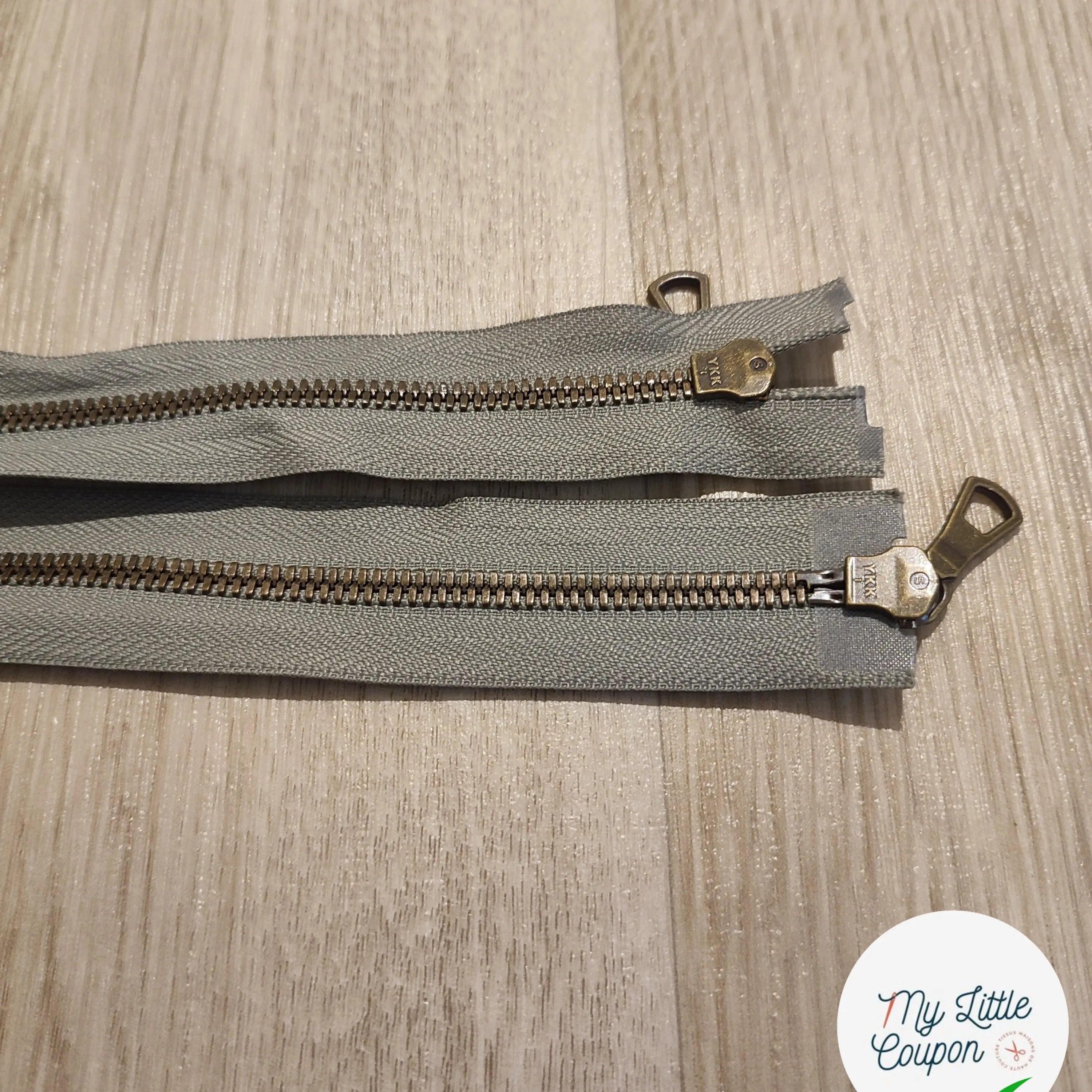 FERMETURE RIRI METAL NON SÉPARABLE 90CM GRIS - My Little Coupon