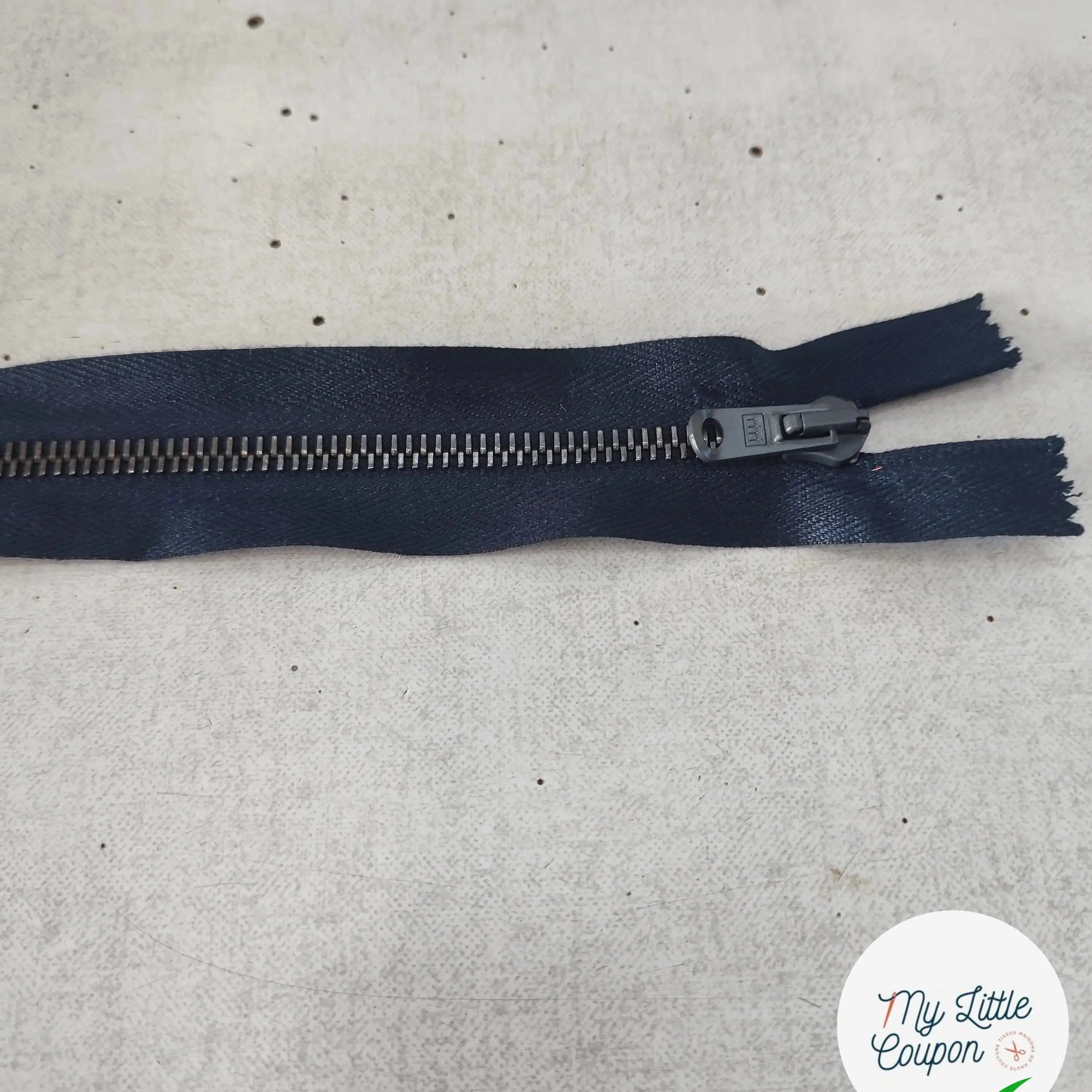 FERMETURE RIRI METAL SÉPARABLE 50CM BLEU NUIT - My Little Coupon