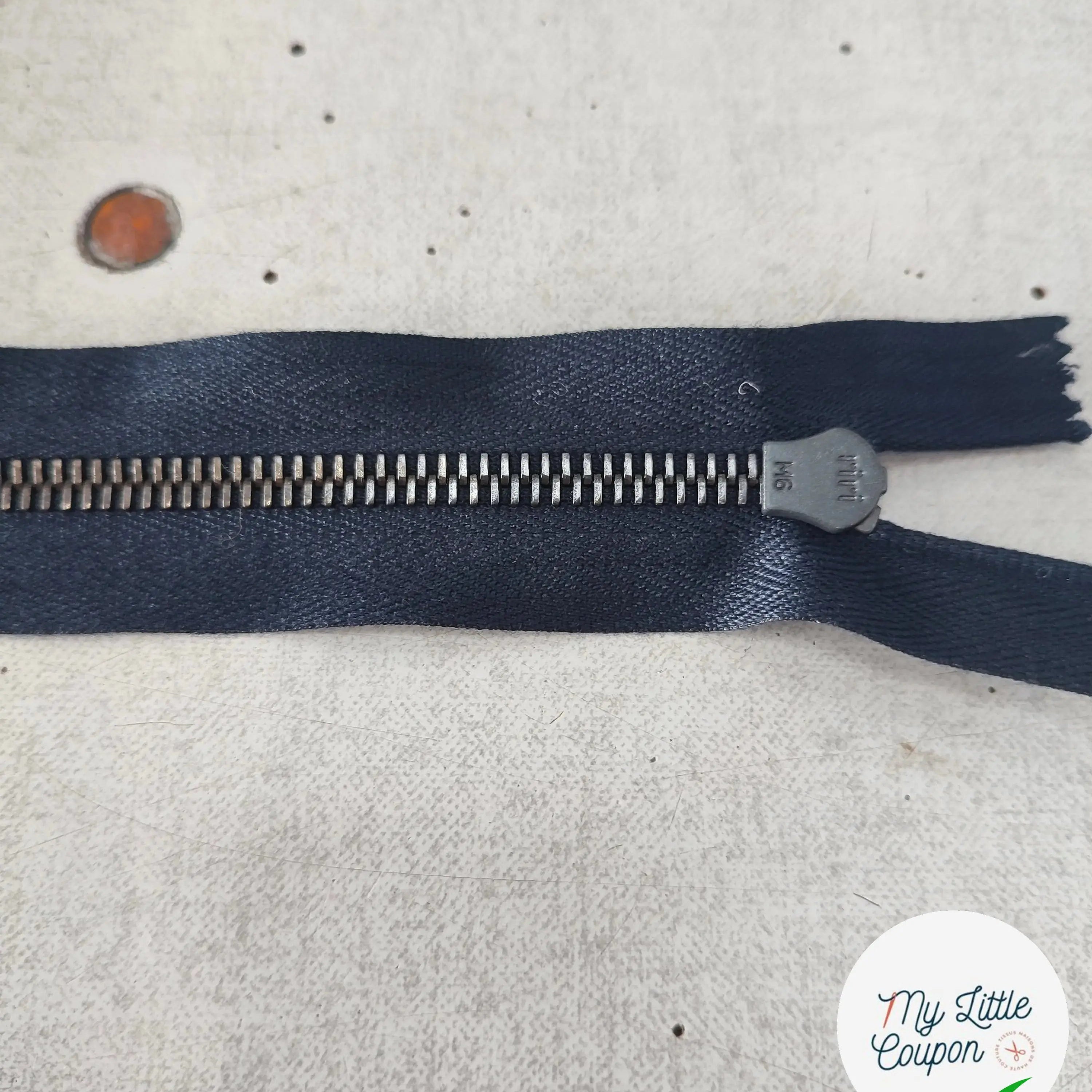 FERMETURE RIRI METAL SÉPARABLE 50CM BLEU NUIT - My Little Coupon