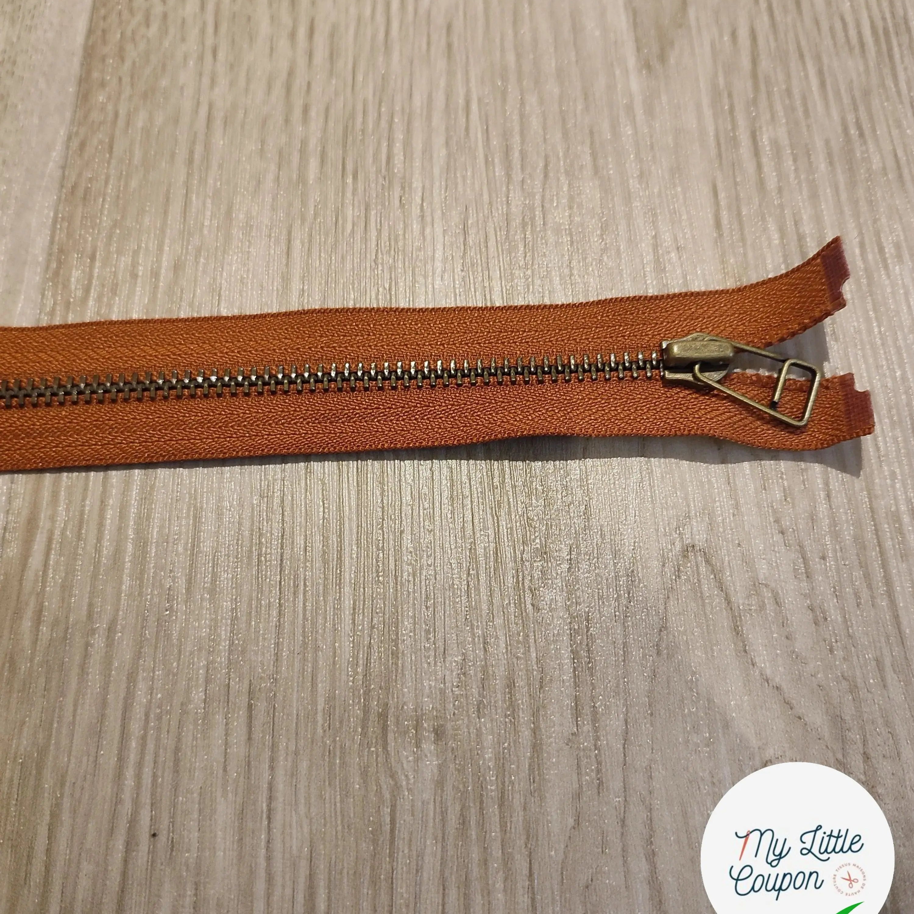 FERMETURE RIRI METAL SÉPARABLE 90CM ORANGE - My Little Coupon