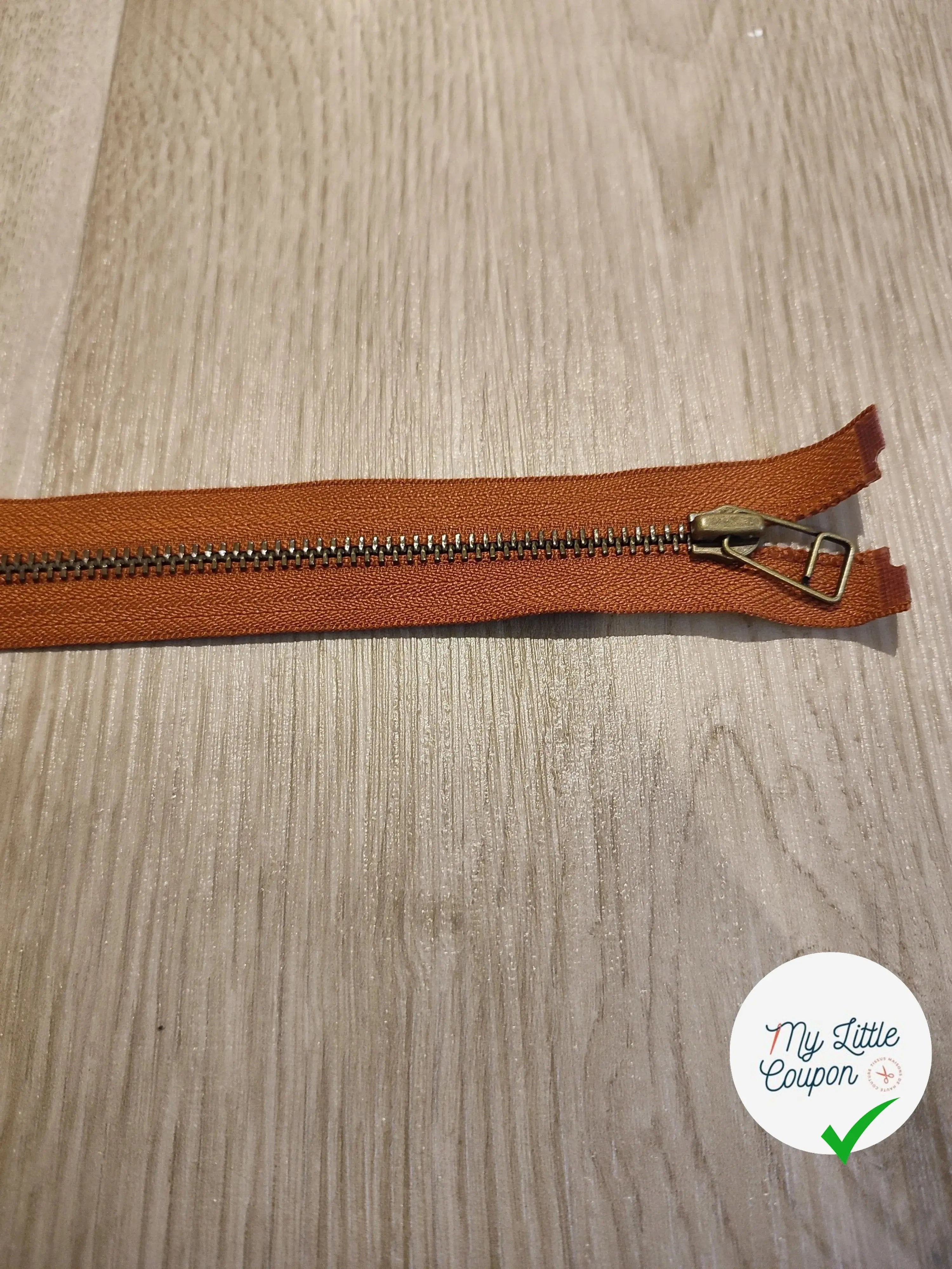 FERMETURE RIRI METAL SÉPARABLE 90CM ORANGE - My Little Coupon