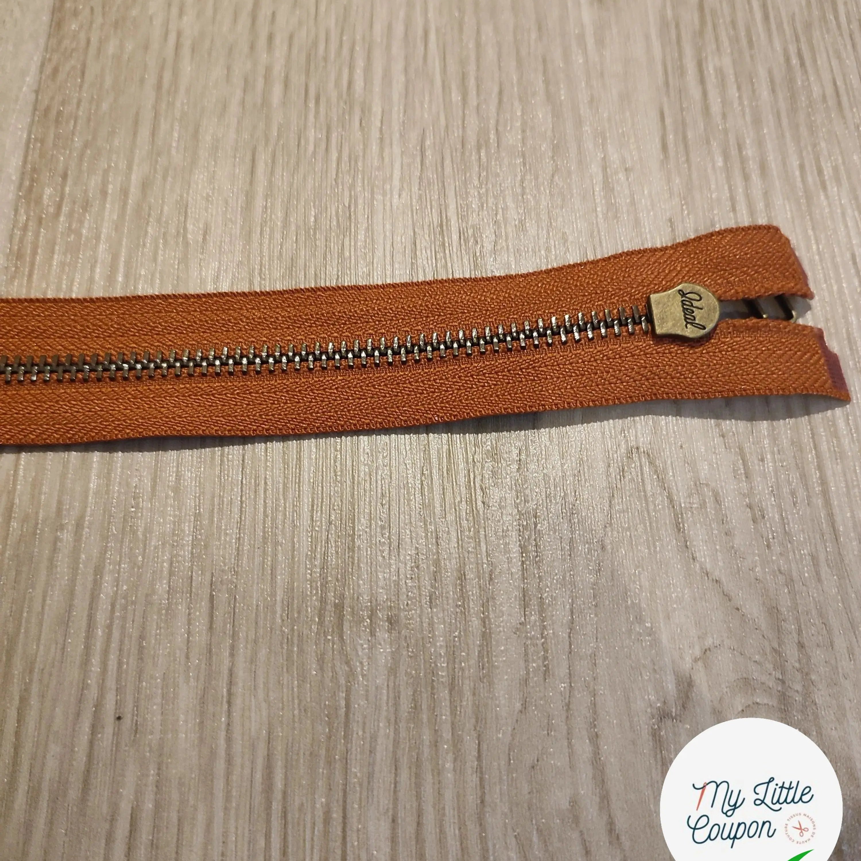 FERMETURE RIRI METAL SÉPARABLE 90CM ORANGE - My Little Coupon