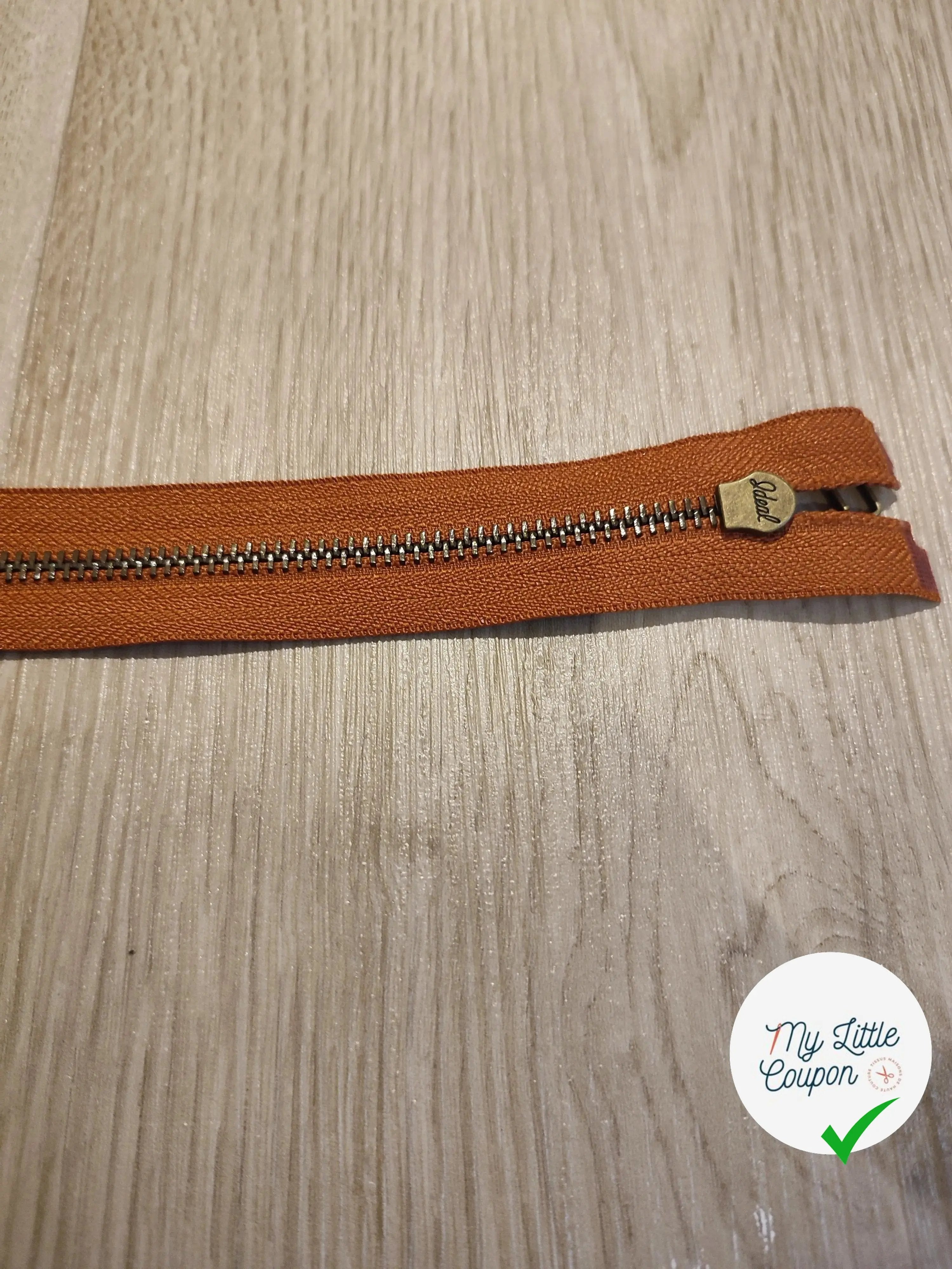 FERMETURE RIRI METAL SÉPARABLE 90CM ORANGE - My Little Coupon