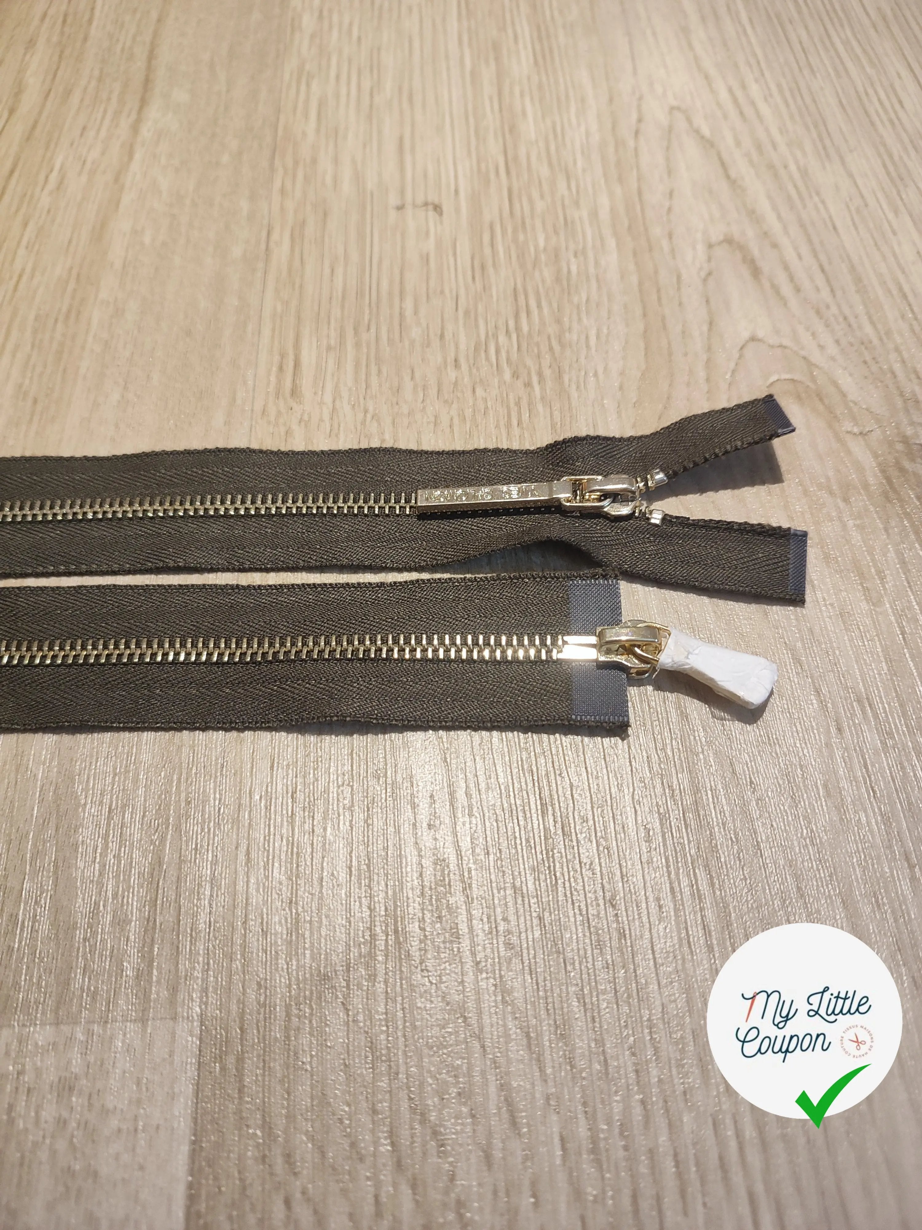 FERMETURE RIRI METAL NON SEPARABLE DOUBLE CHEMINS 90CM VERT FONCÉ - My Little Coupon