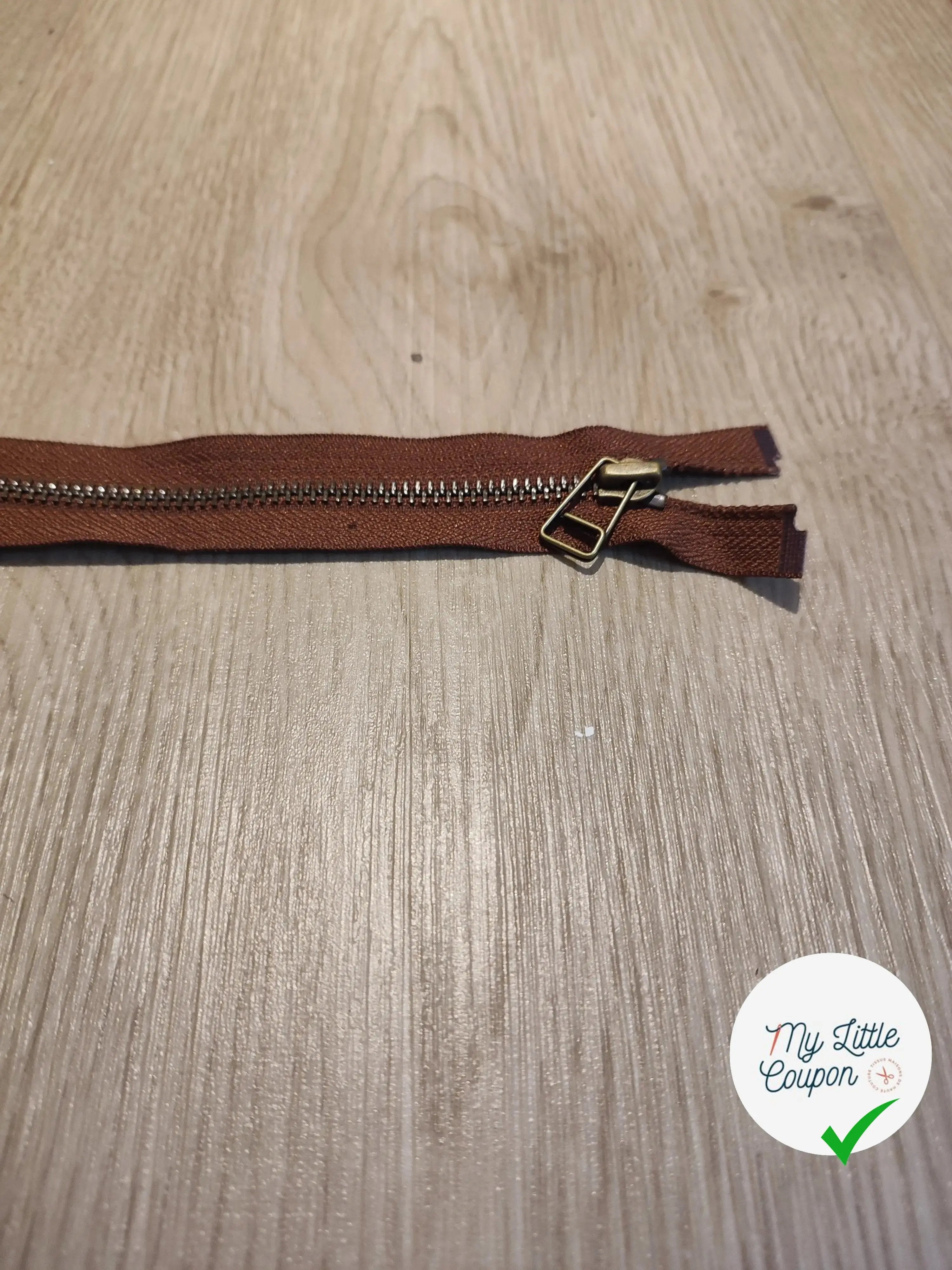 FERMETURE RIRI METAL SÉPARABLE 90CM MARRON - My Little Coupon