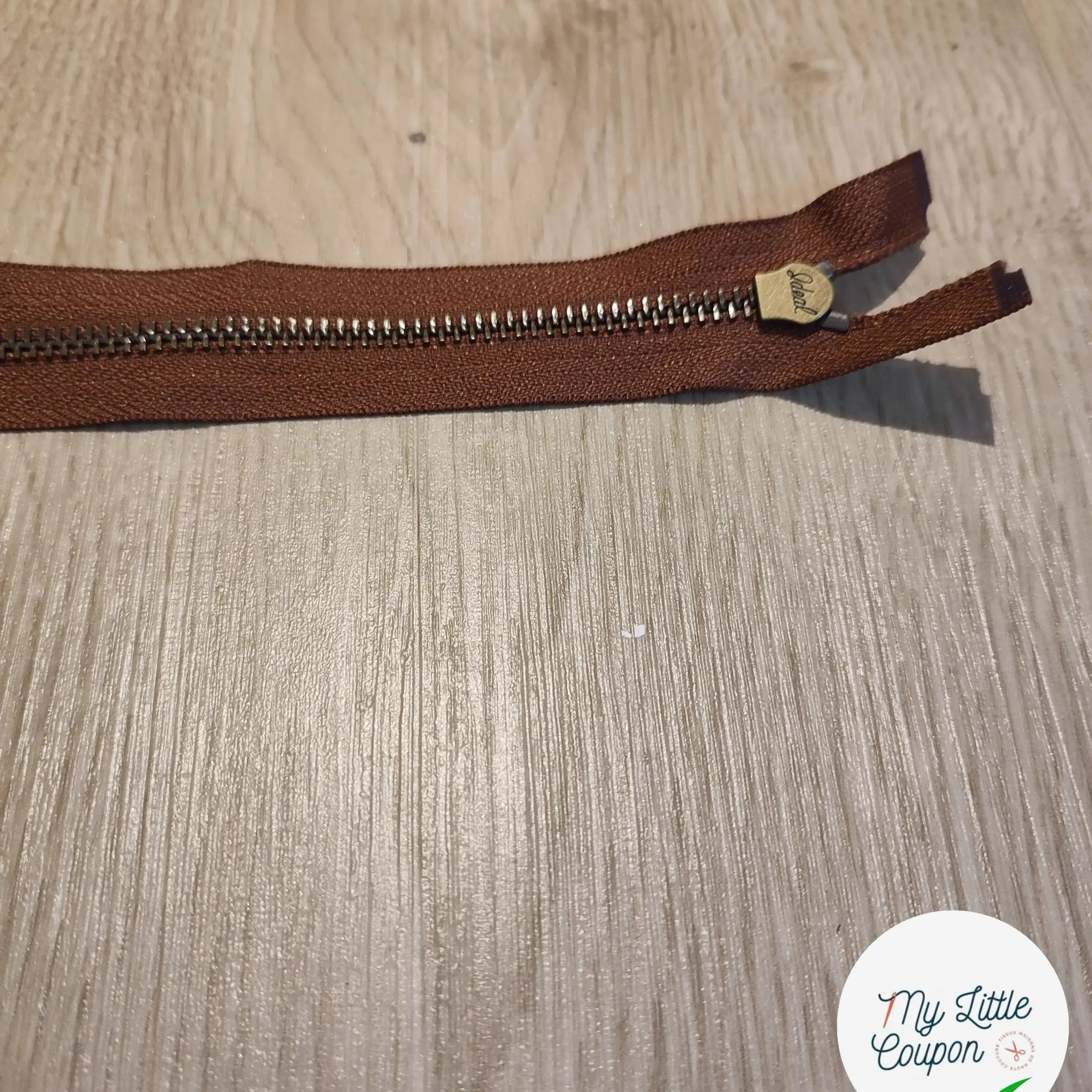 FERMETURE RIRI METAL SÉPARABLE 90CM MARRON - My Little Coupon