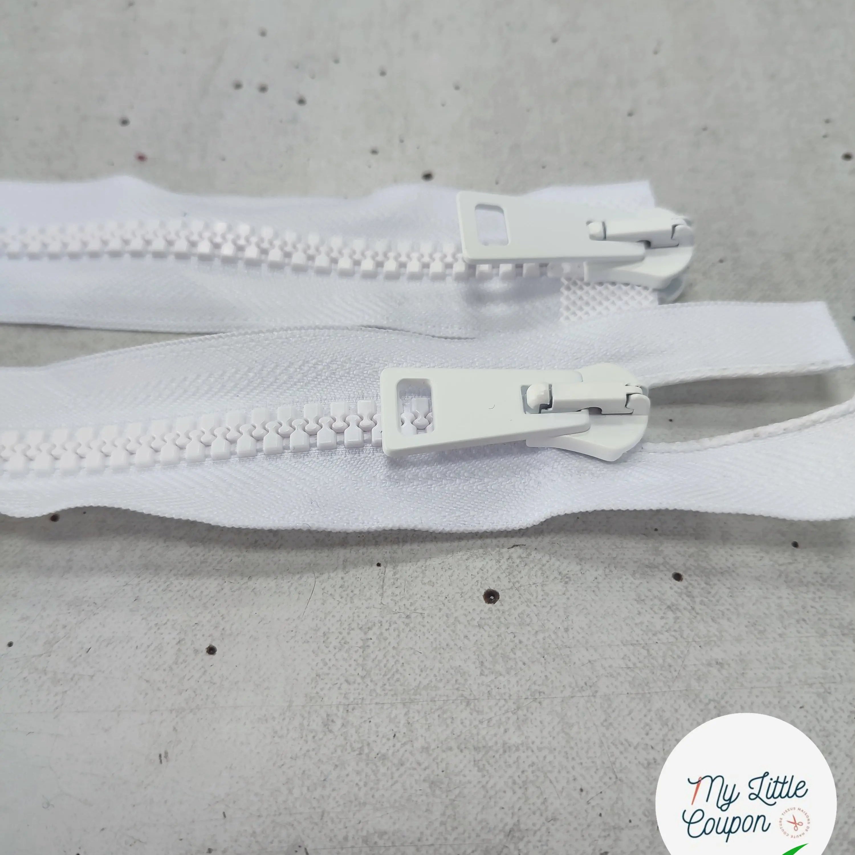 FERMETURE RIRI METAL SÉPARABLE 40CM BLANC - My Little Coupon