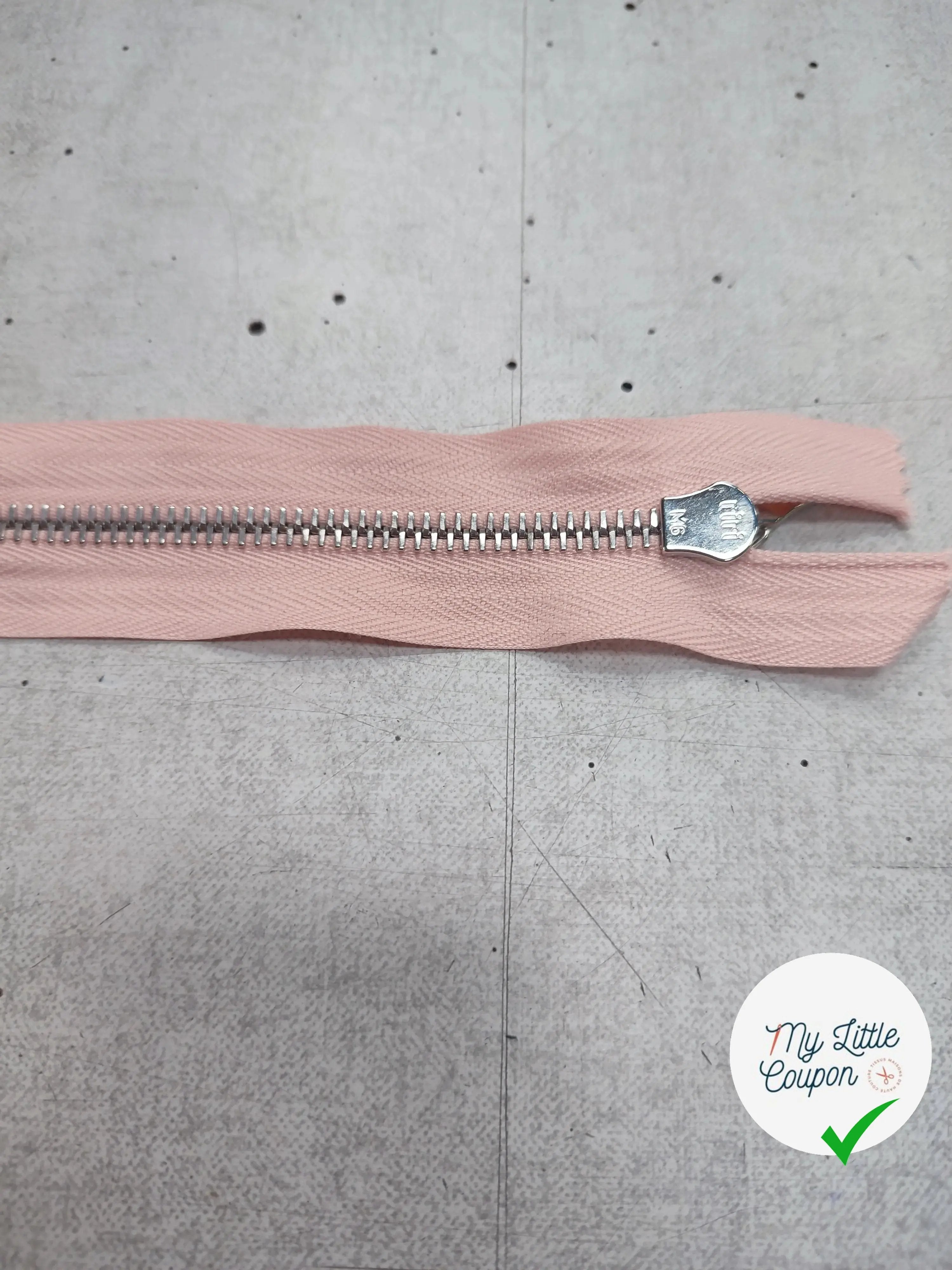 FERMETURE RIRI METAL SÉPARABLE 90CM ROSE SAUMON M6 - My Little Coupon