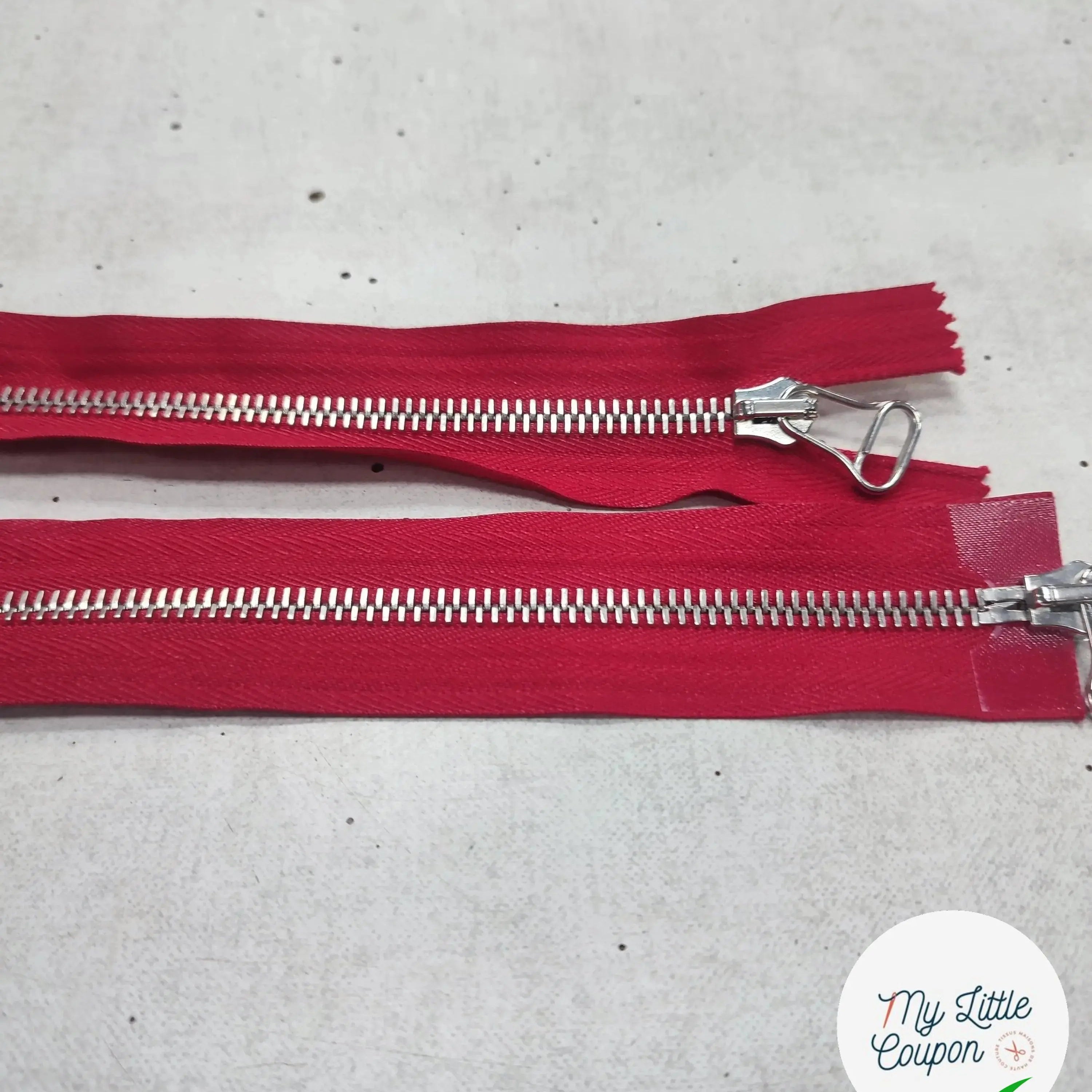 FERMETURE RIRI METAL NON SÉPARABLE DOUBLE ZIP 75CM VERT KAKI M6 - My Little Coupon