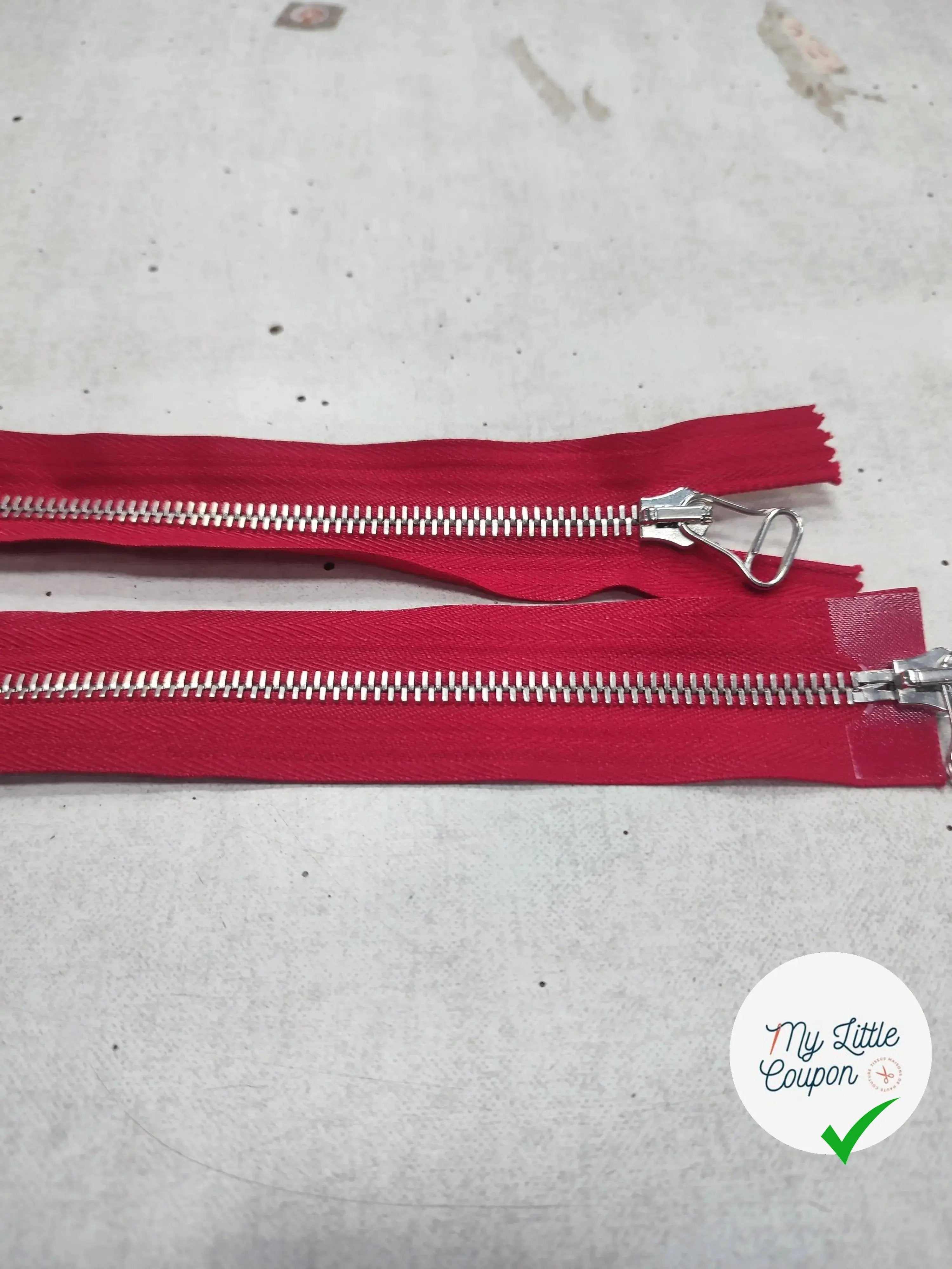 FERMETURE RIRI METAL NON SÉPARABLE DOUBLE ZIP 75CM VERT KAKI M6 - My Little Coupon