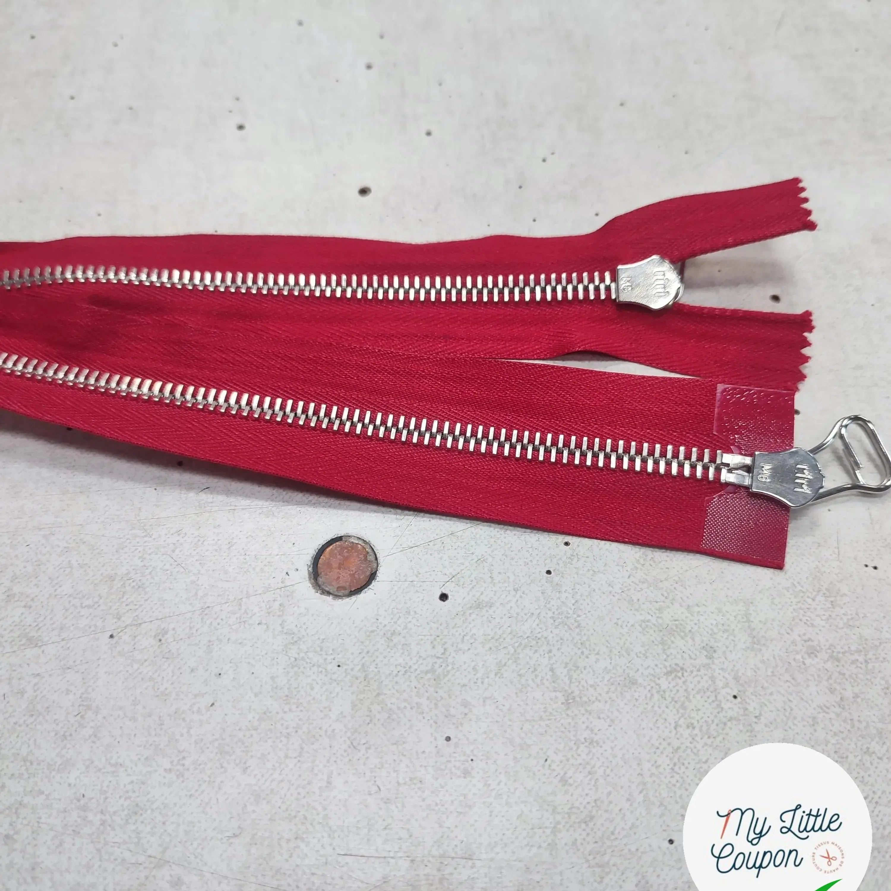 FERMETURE RIRI METAL NON SÉPARABLE DOUBLE ZIP 75CM VERT KAKI M6 - My Little Coupon