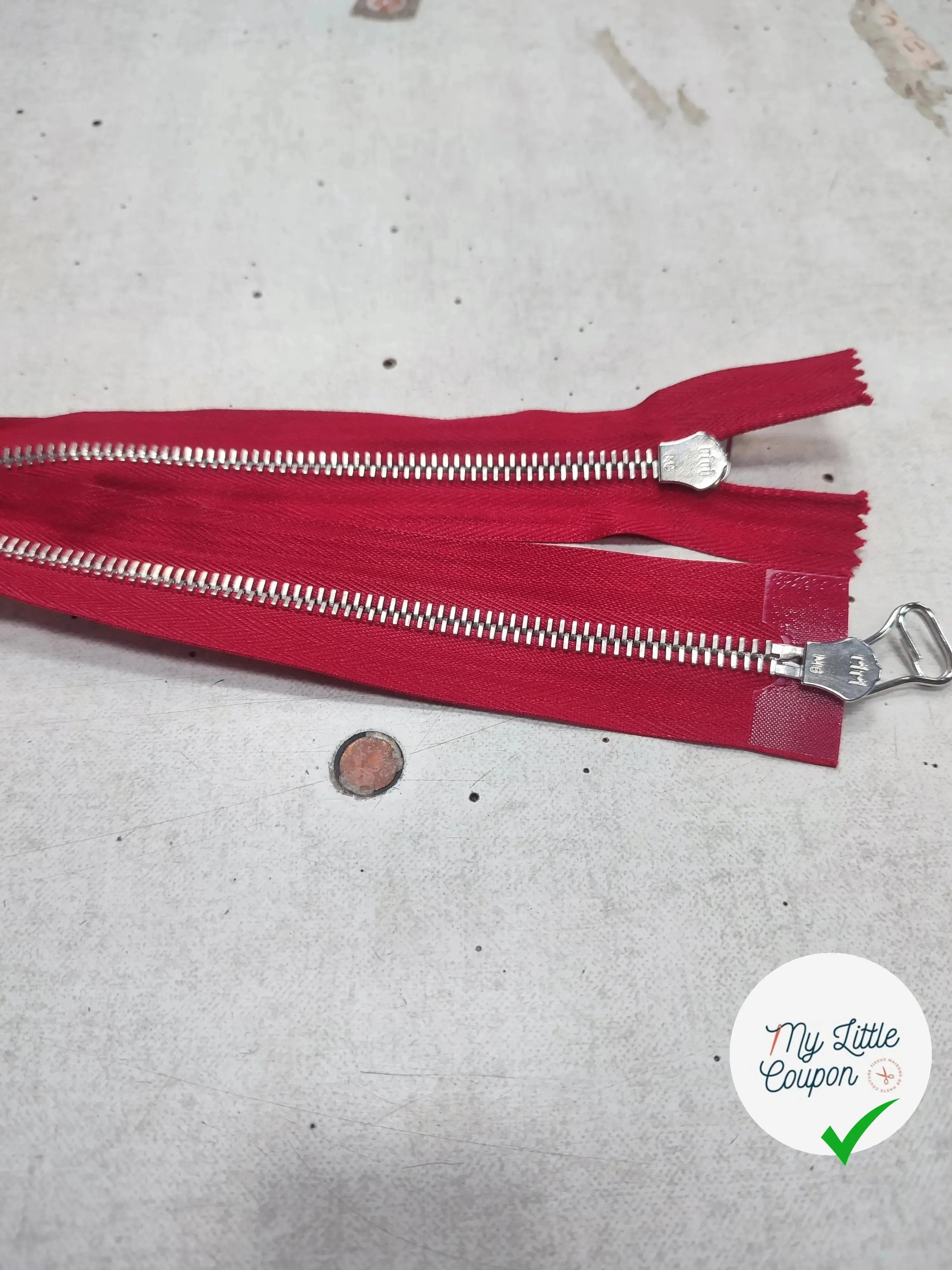 FERMETURE RIRI METAL NON SÉPARABLE DOUBLE ZIP 75CM VERT KAKI M6 - My Little Coupon