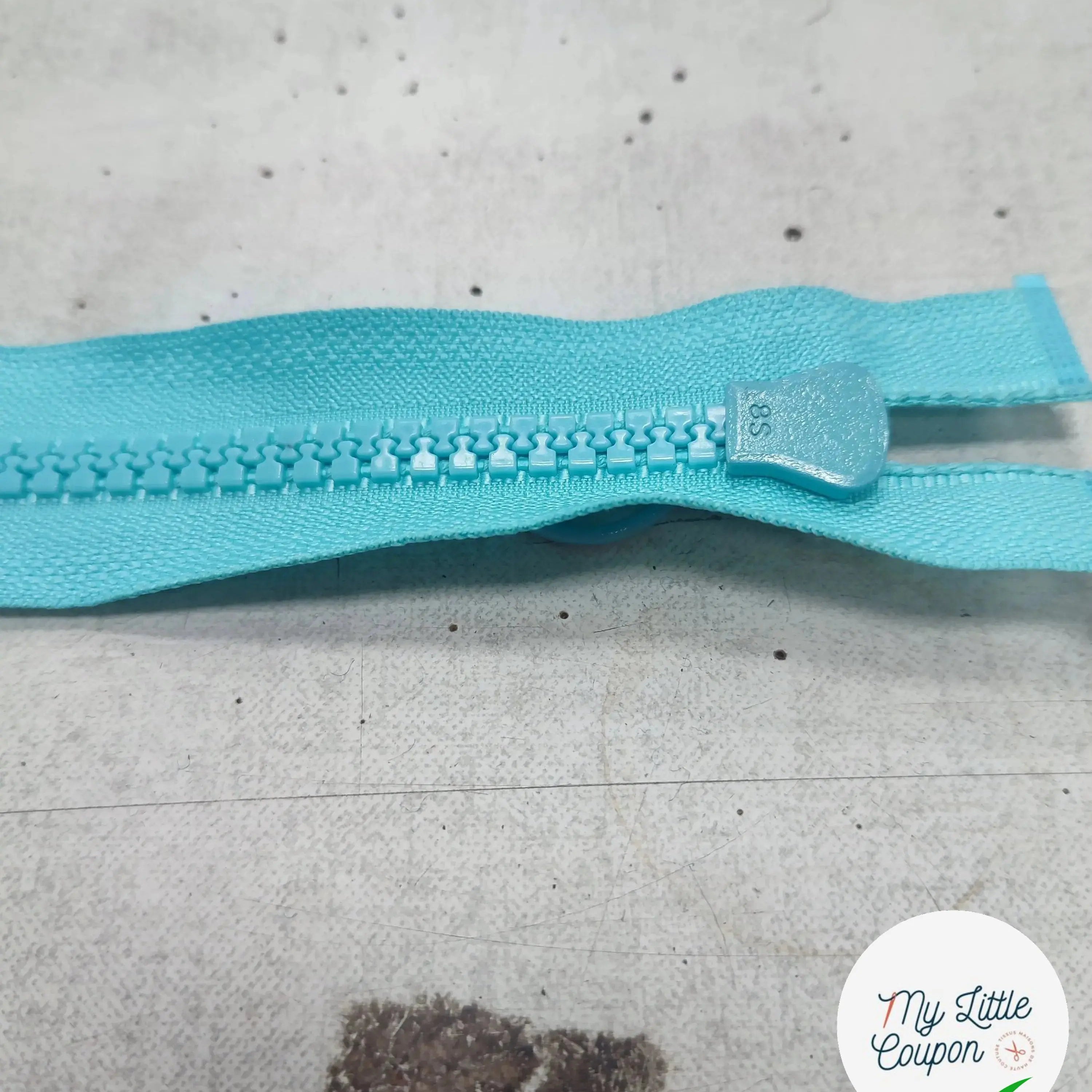 FERMETURE RIRI METAL SÉPARABLE 70CM BLEU CIEL M6 - My Little Coupon