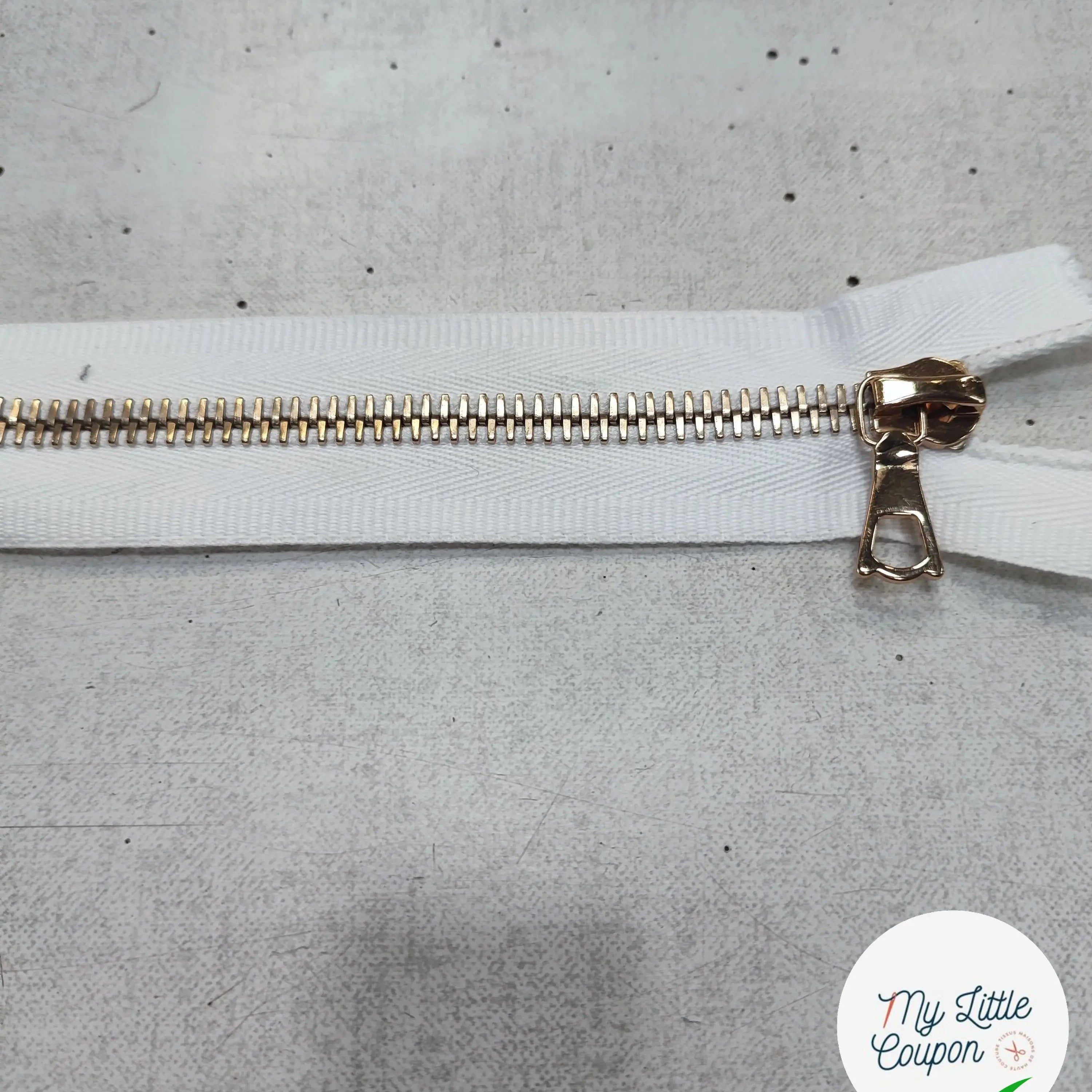 FERMETURE RIRI METAL SÉPARABLE BLANC 100CM M8 - My Little Coupon