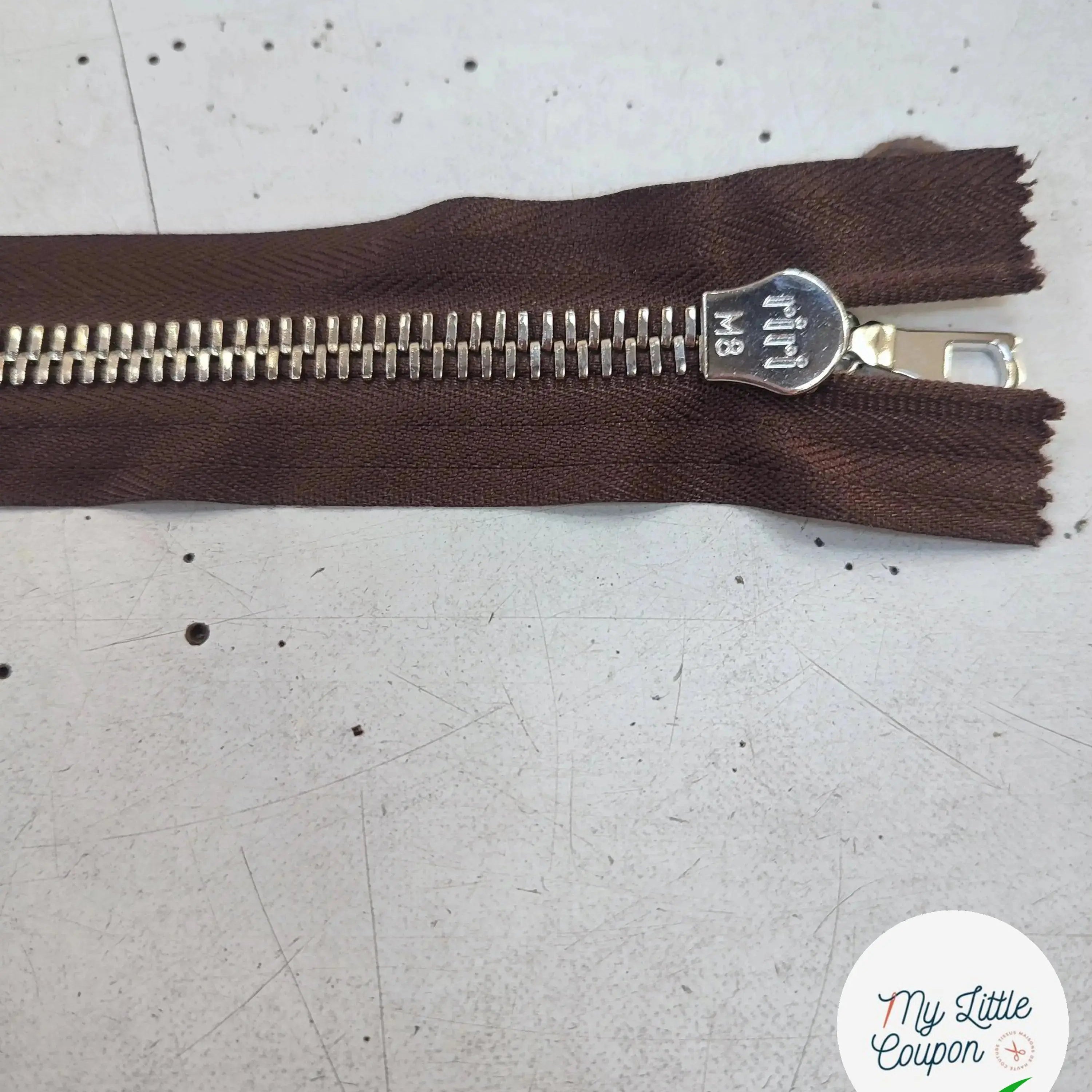 FERMETURE RIRI METAL SÉPARABLE 80CM MARRON CHOCOLAT M8 - My Little Coupon