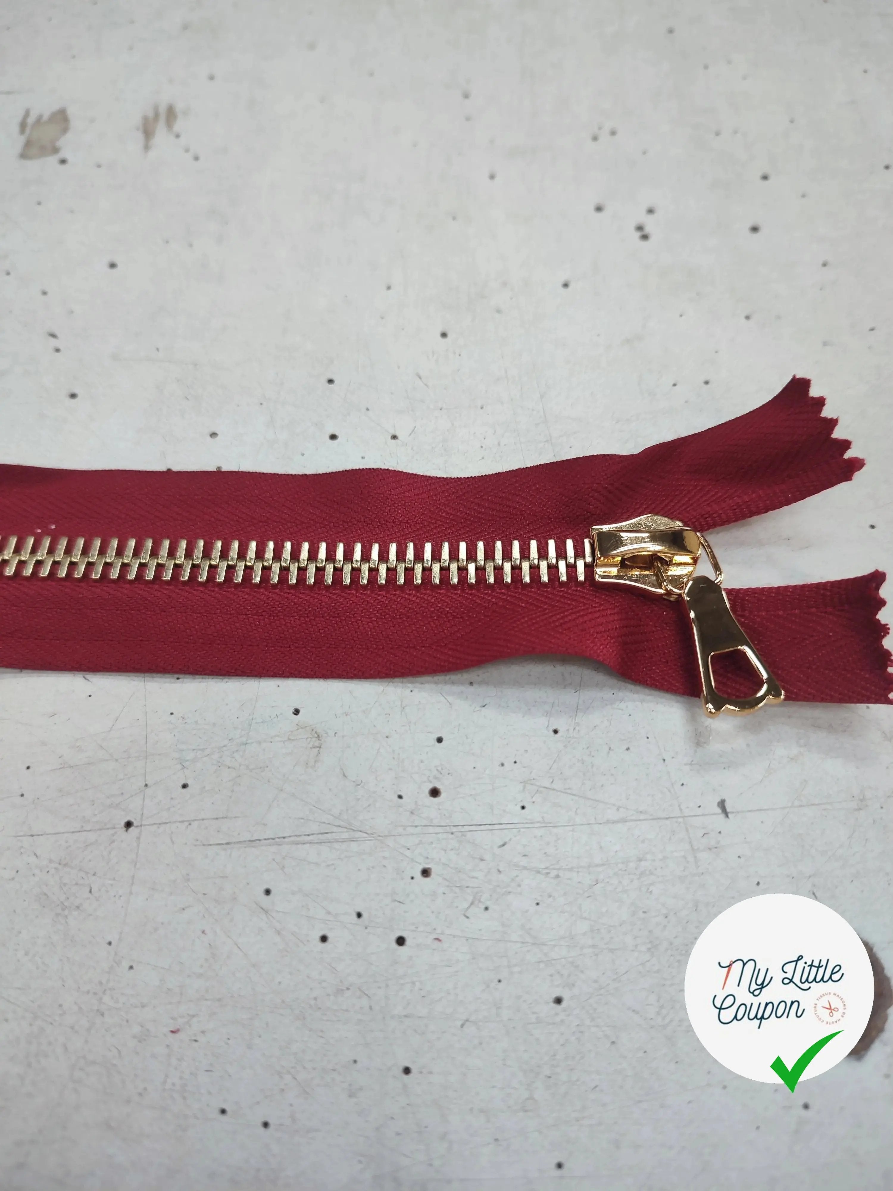 FERMETURE RIRI METAL NON SÉPARABLE 25CM MARRON CITROUILLE - My Little Coupon