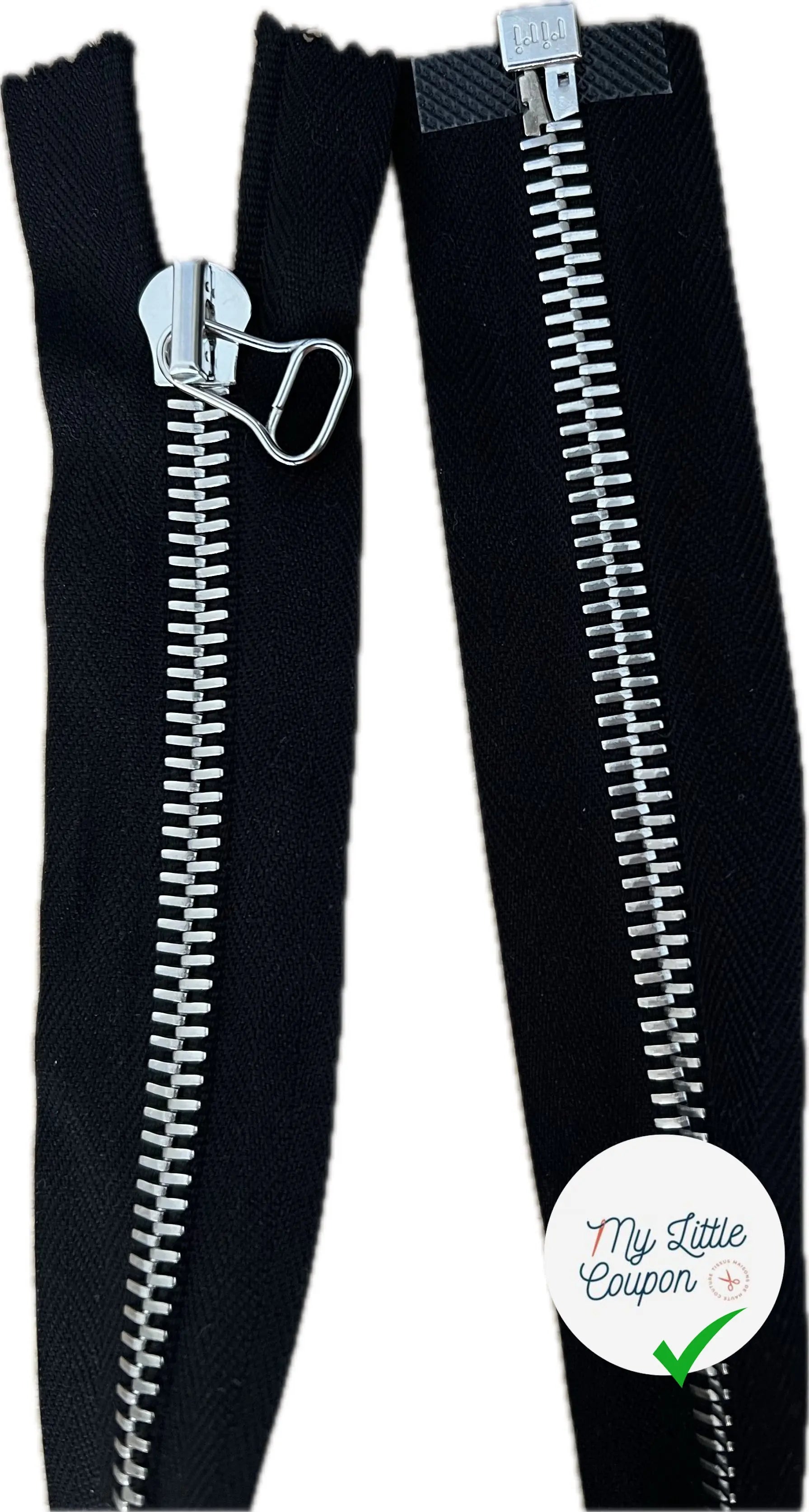 FERMETURE RIRI MÉTAL SÉPARABLE 45CM M8 NOIRE - My Little Coupon